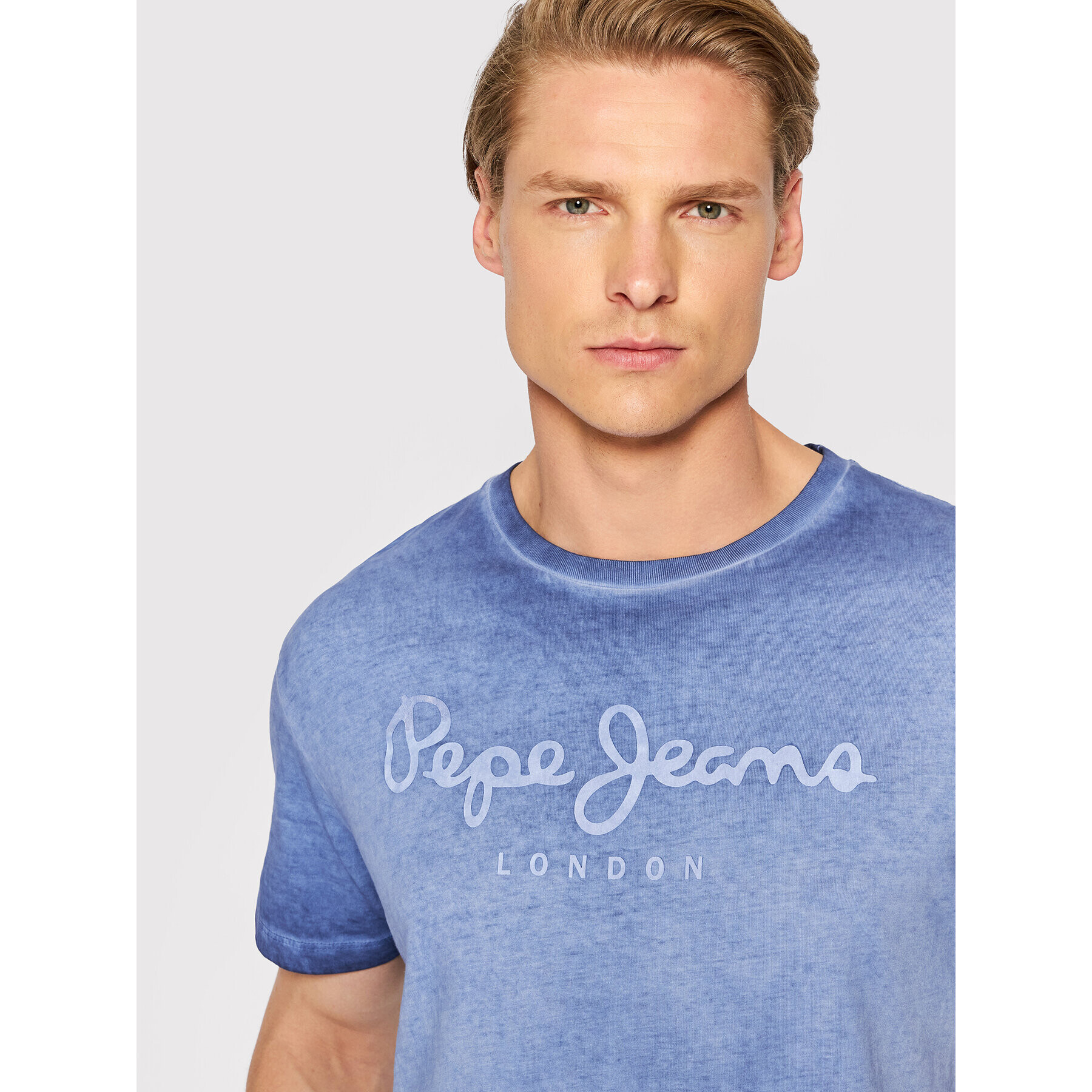 Pepe Jeans Тишърт West Sir New N PM508275 Син Regular Fit - Pepit.bg