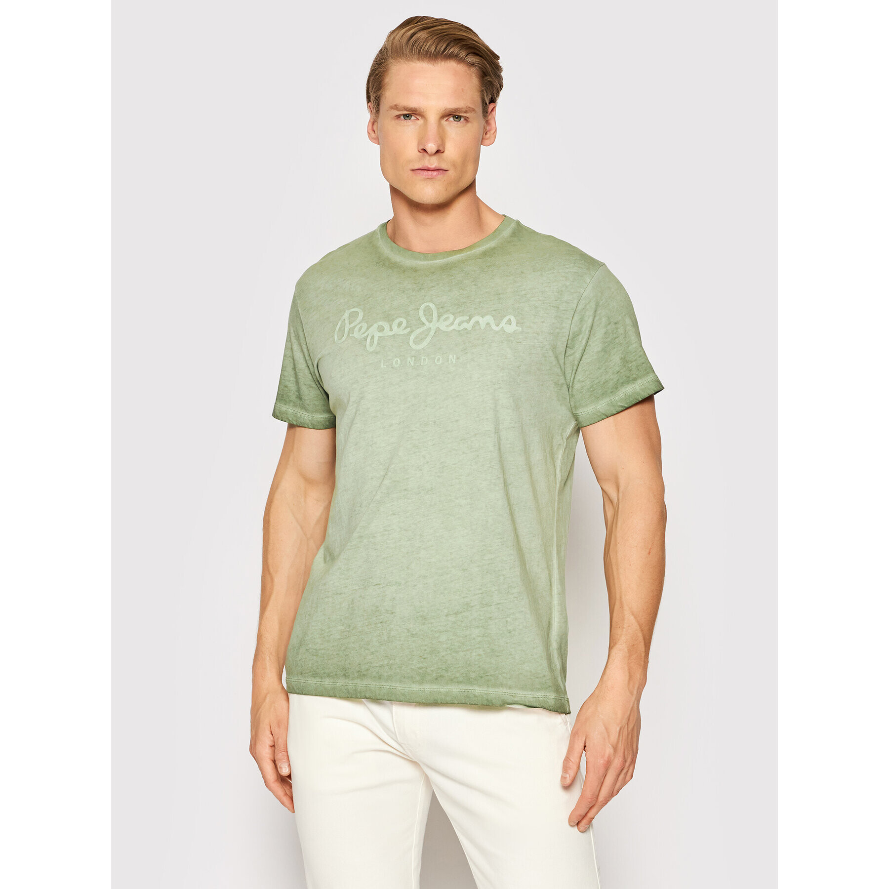 Pepe Jeans Тишърт West Sir New N PM508275 Зелен Regular Fit - Pepit.bg
