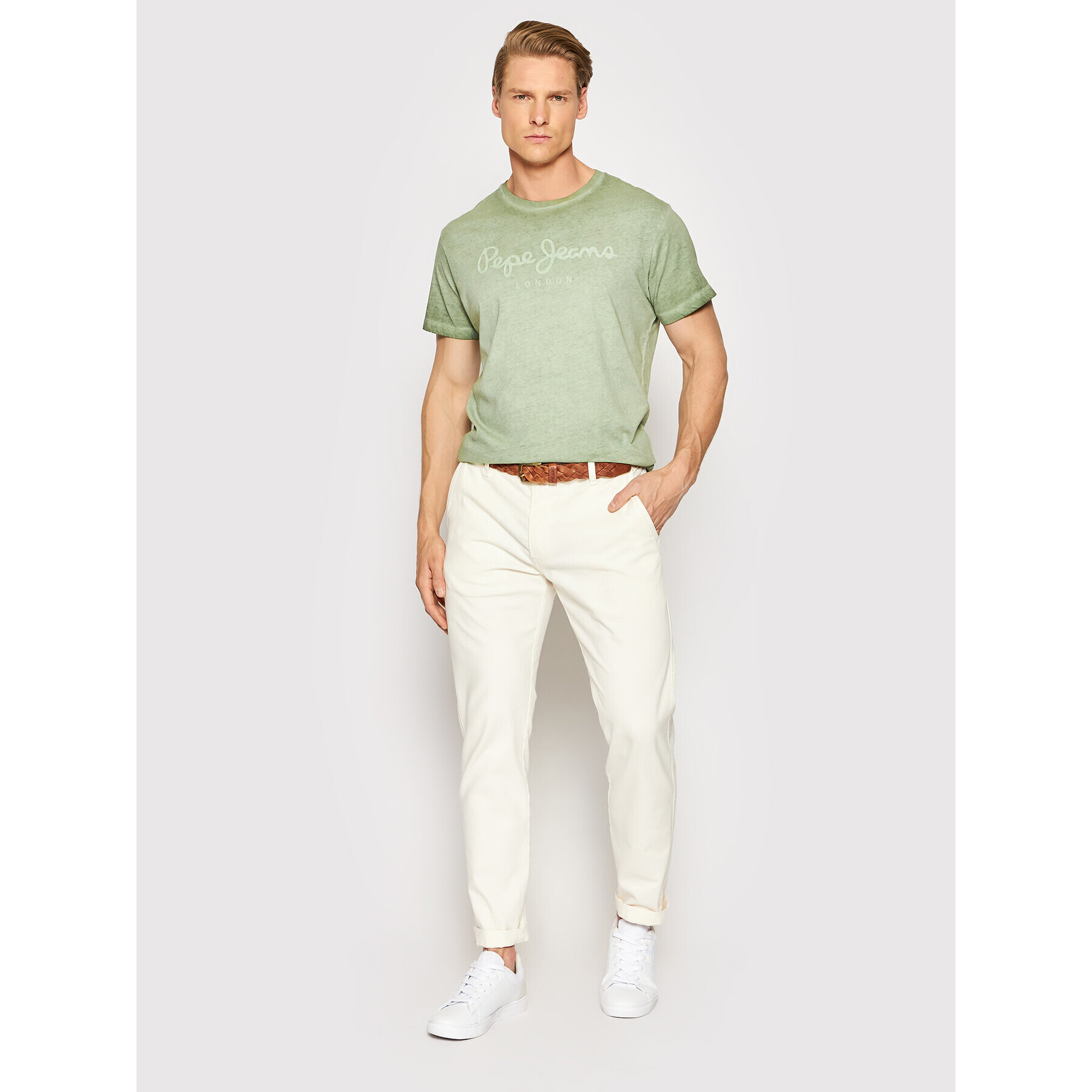 Pepe Jeans Тишърт West Sir New N PM508275 Зелен Regular Fit - Pepit.bg