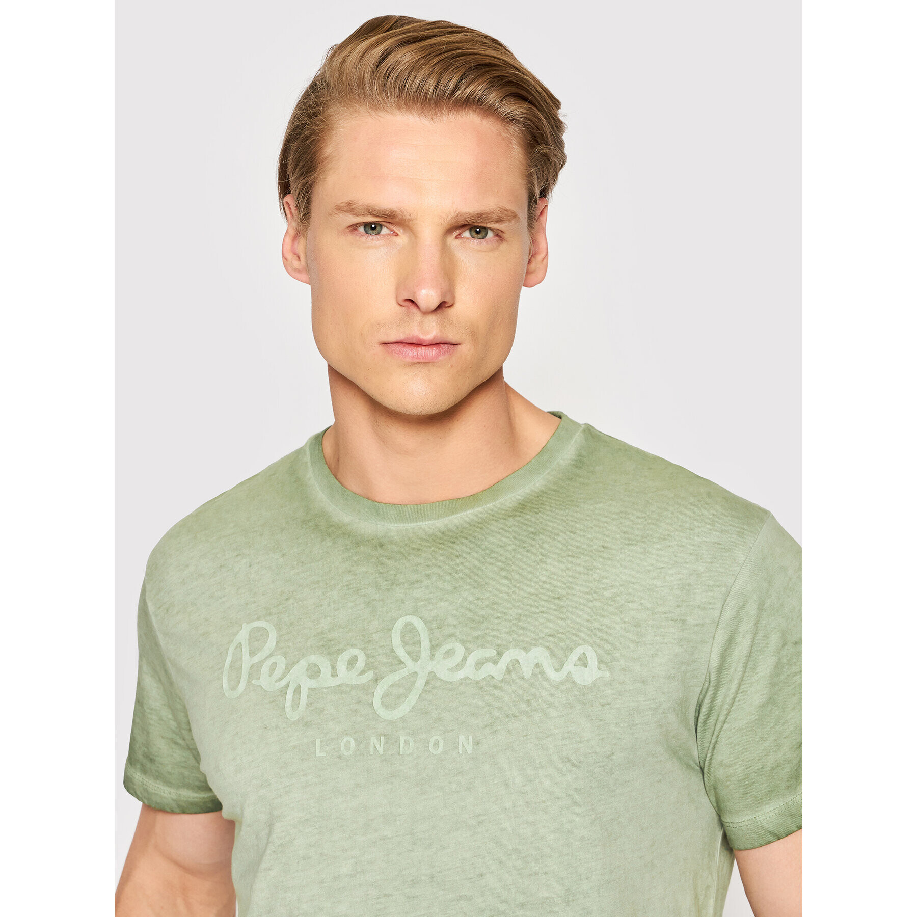 Pepe Jeans Тишърт West Sir New N PM508275 Зелен Regular Fit - Pepit.bg