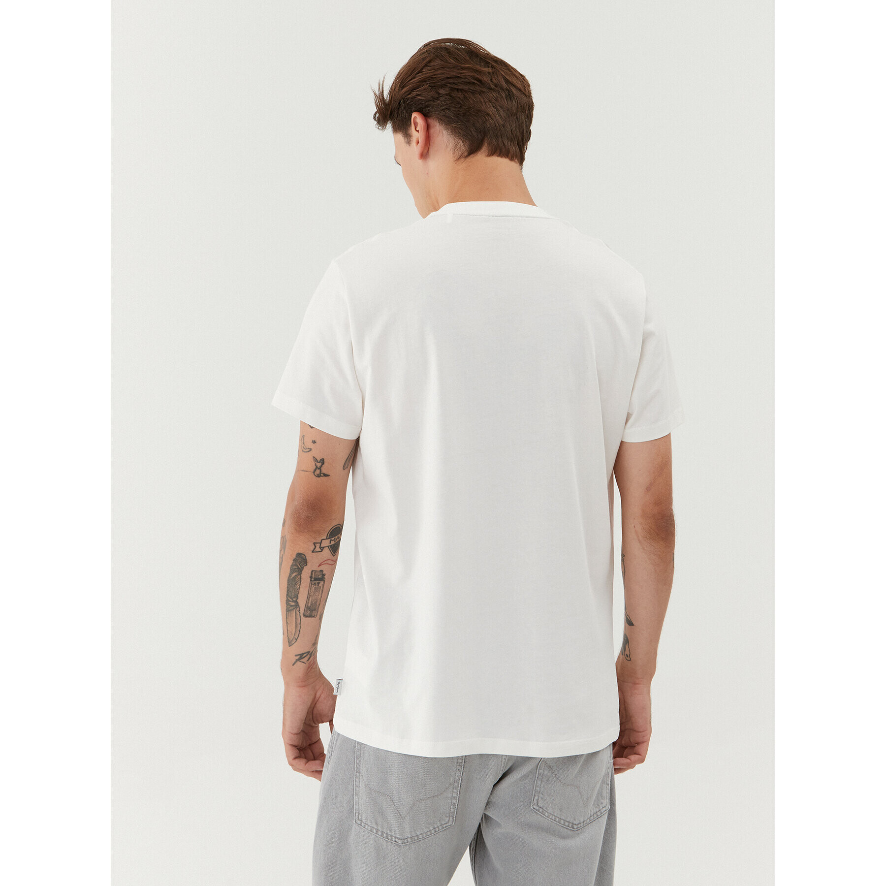 Pepe Jeans Тишърт Westend Tee PM509124 Бял Regular Fit - Pepit.bg