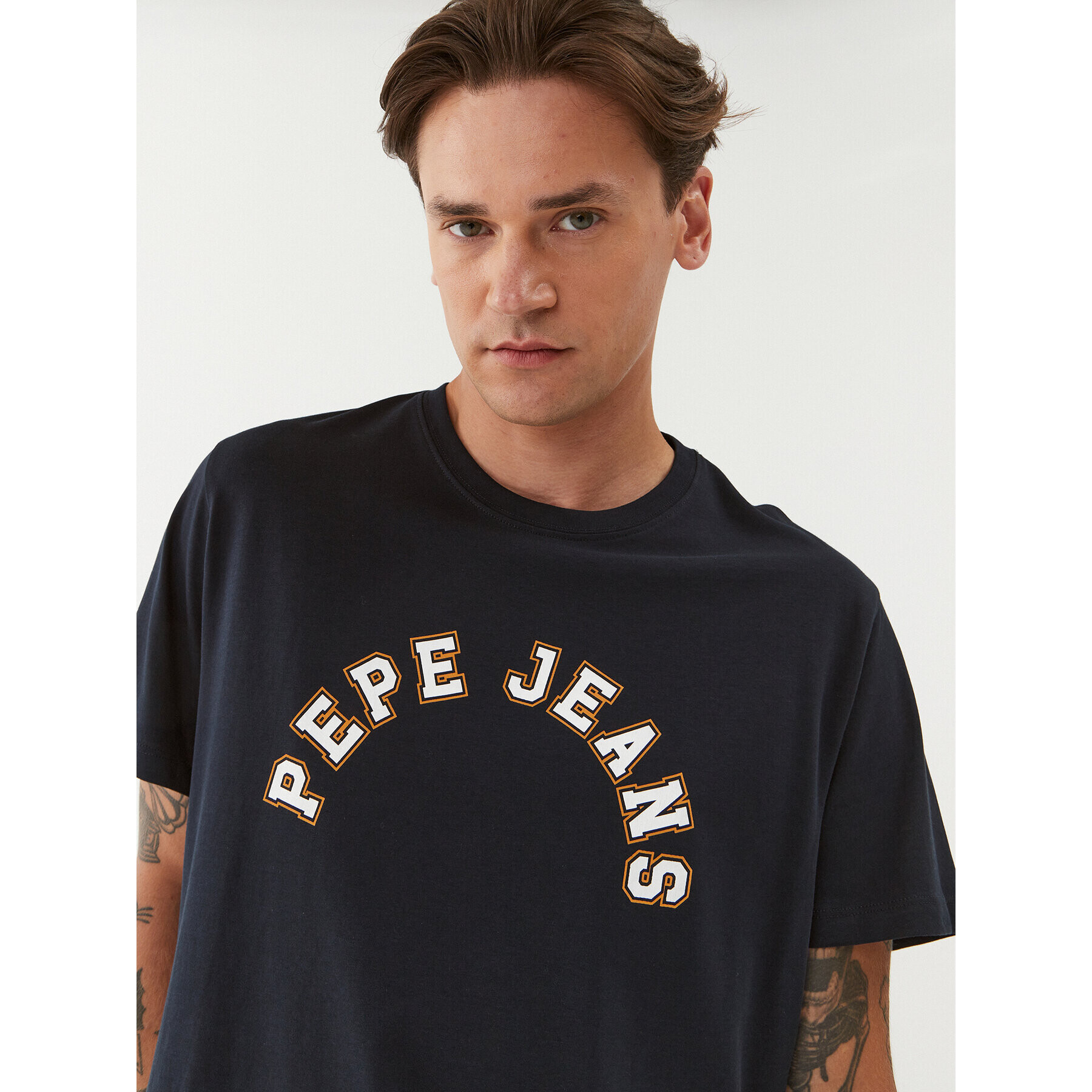 Pepe Jeans Тишърт Westend Tee PM509124 Тъмносин Regular Fit - Pepit.bg