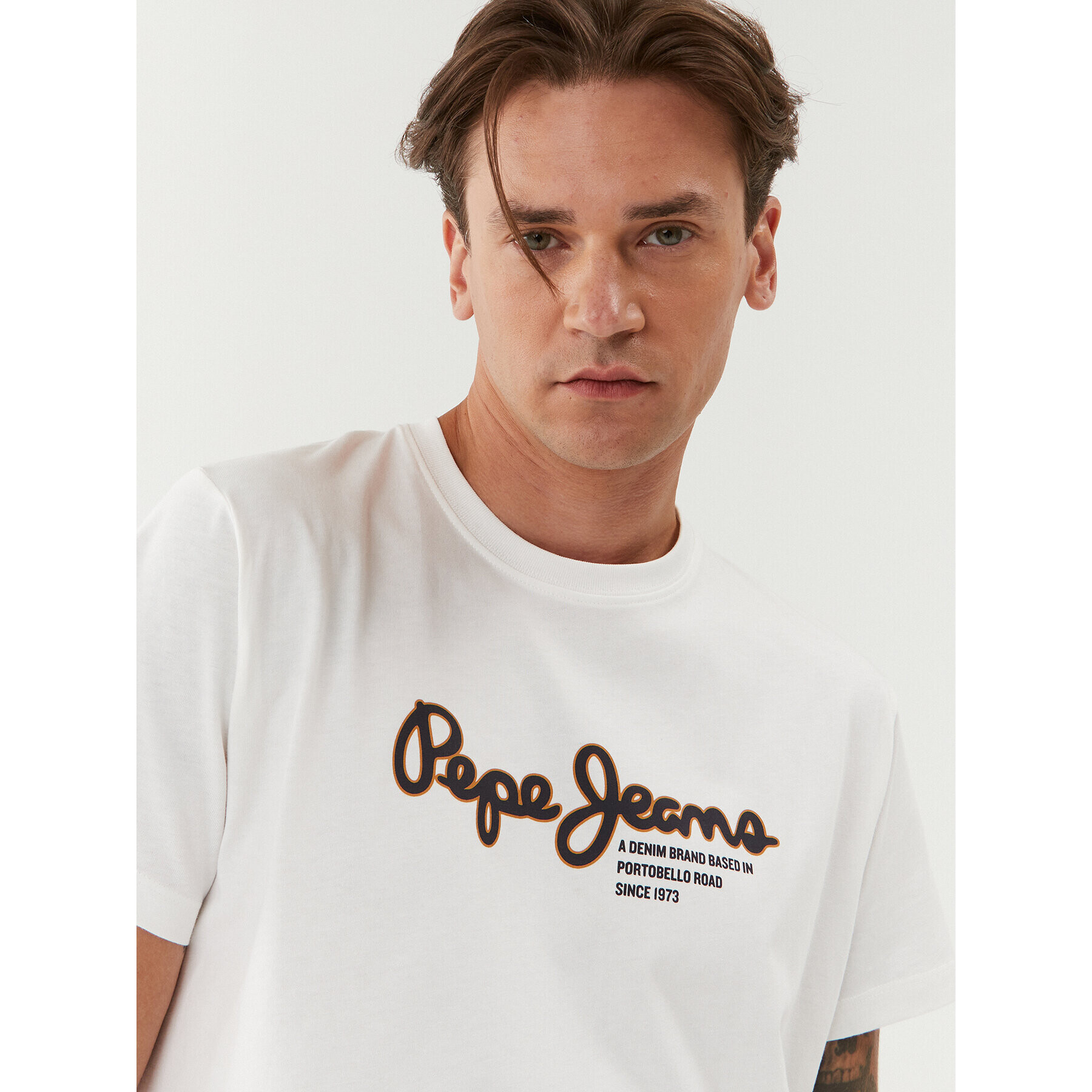 Pepe Jeans Тишърт Wido PM509126 Бял Regular Fit - Pepit.bg