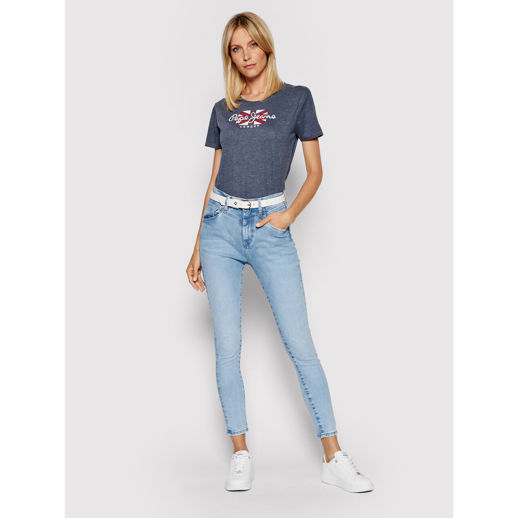 Pepe Jeans Тишърт Zaidas PL504965 Тъмносин Regular Fit - Pepit.bg