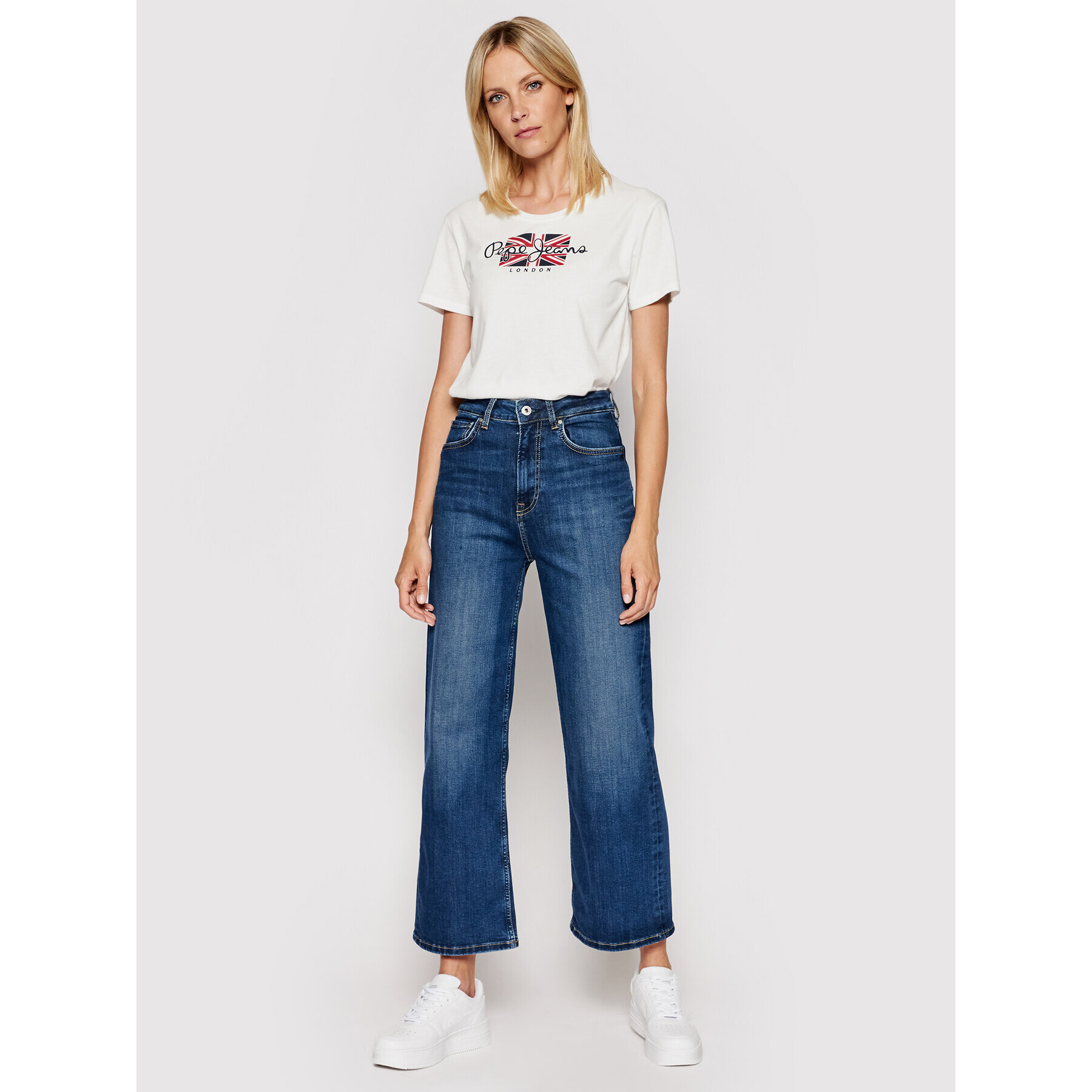 Pepe Jeans Тишърт Zaidras PL504965 Бял Regular Fit - Pepit.bg