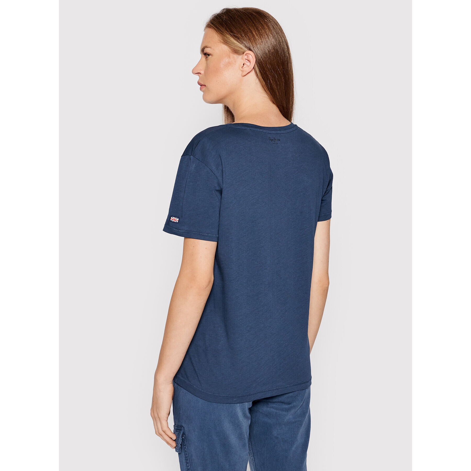Pepe Jeans Тишърт Zeldas PL505037 Тъмносин Regular Fit - Pepit.bg