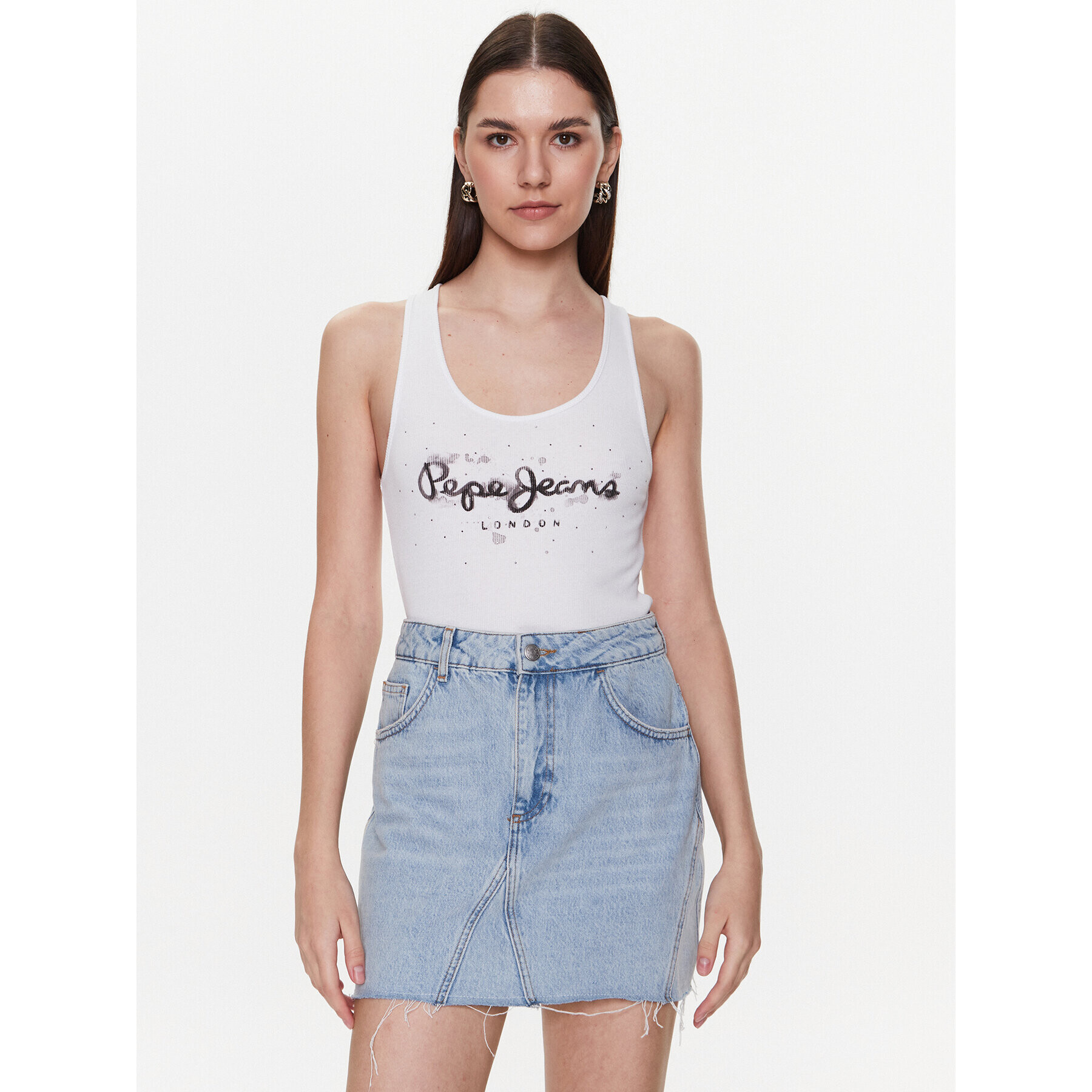 Pepe Jeans топ Ozella PL505474 Бял Regular Fit - Pepit.bg
