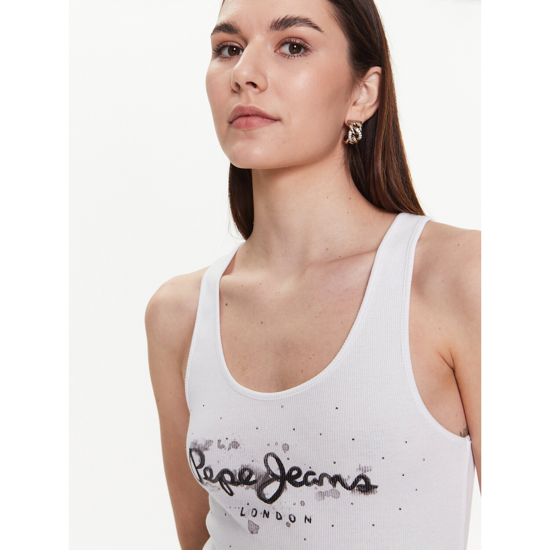 Pepe Jeans топ Ozella PL505474 Бял Regular Fit - Pepit.bg