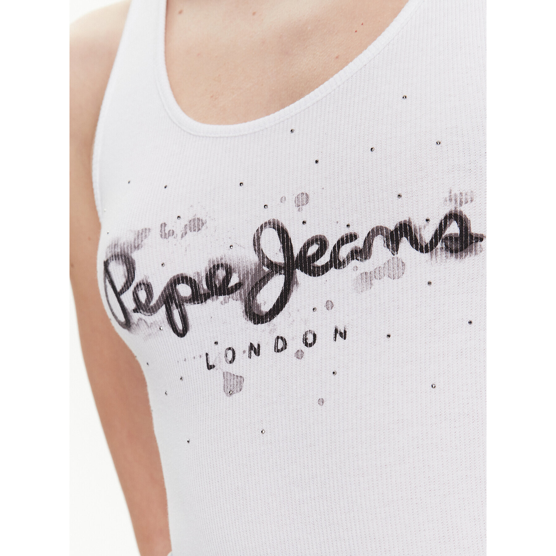 Pepe Jeans топ Ozella PL505474 Бял Regular Fit - Pepit.bg