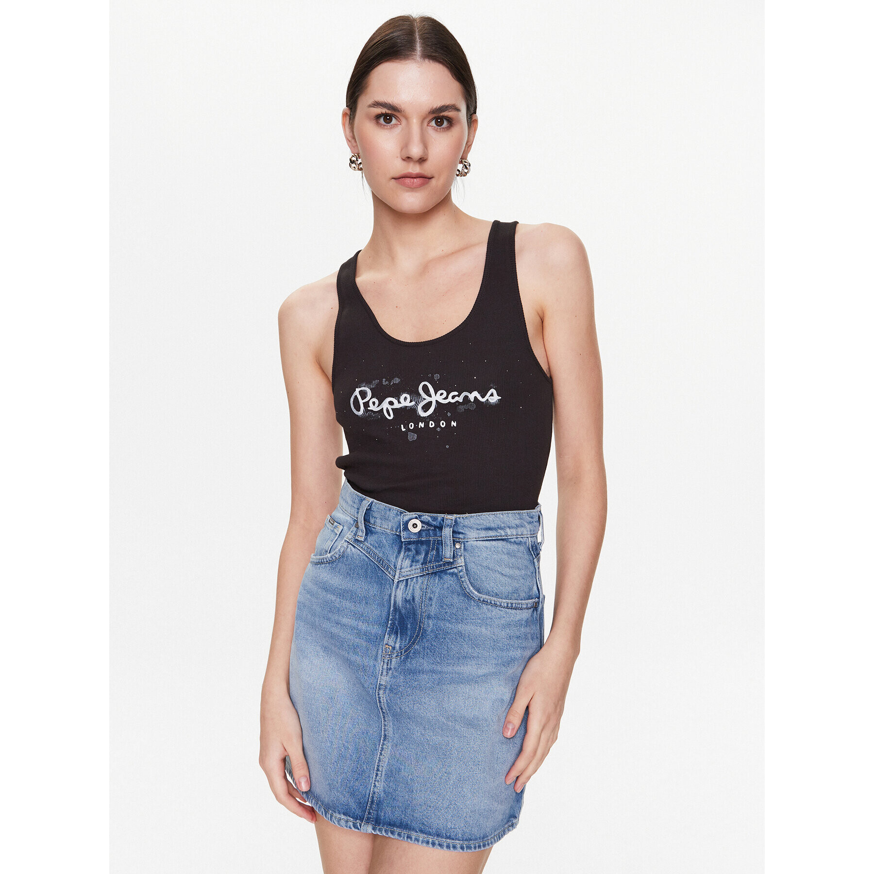 Pepe Jeans топ Ozella PL505474 Черен Regular Fit - Pepit.bg