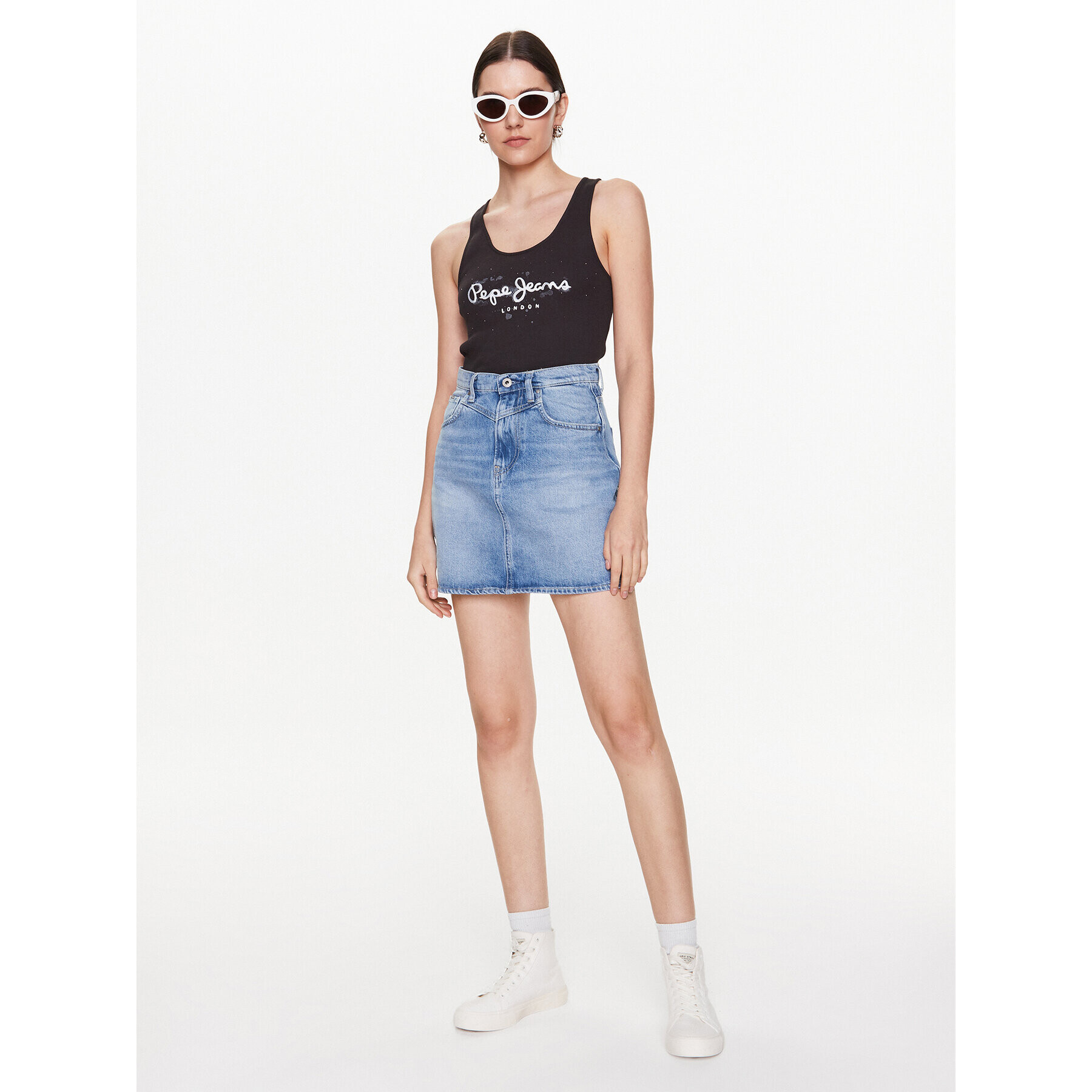 Pepe Jeans топ Ozella PL505474 Черен Regular Fit - Pepit.bg