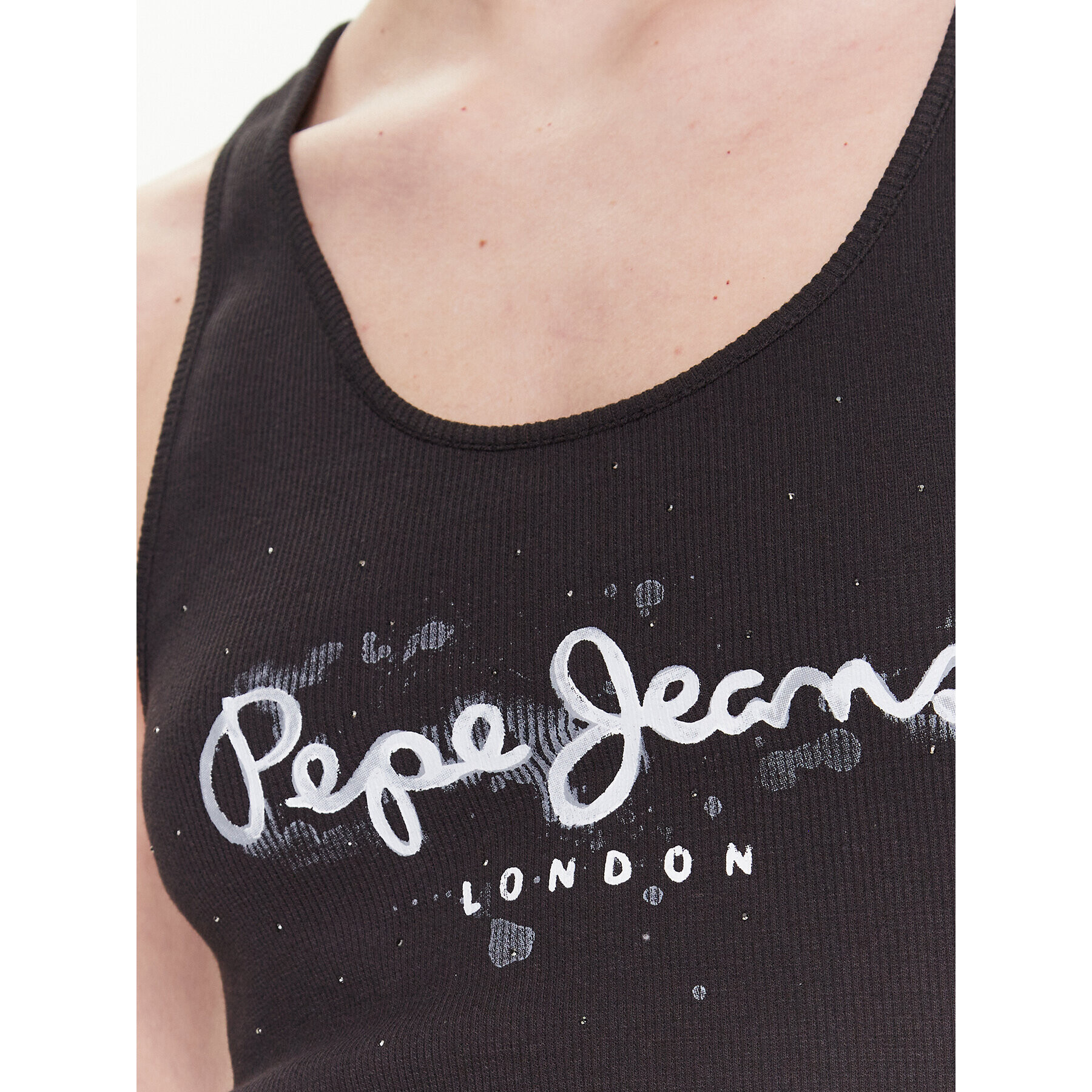 Pepe Jeans топ Ozella PL505474 Черен Regular Fit - Pepit.bg