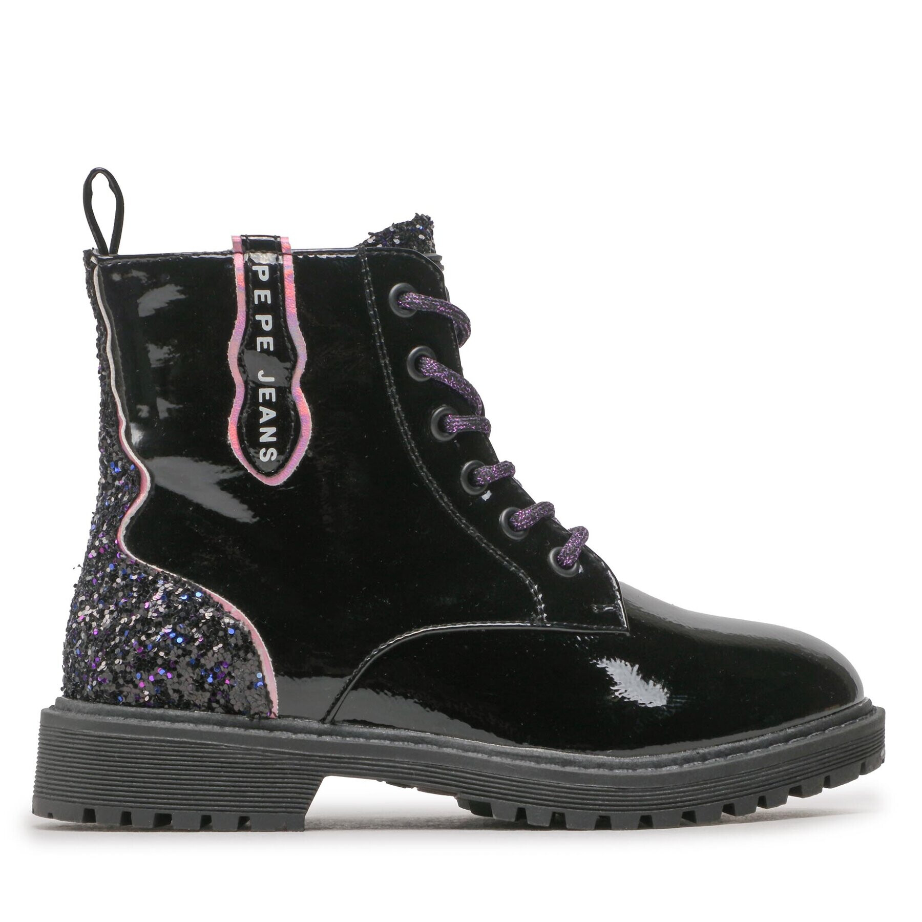 Pepe Jeans Туристически oбувки Hatton Glitter PGS50185 Черен - Pepit.bg