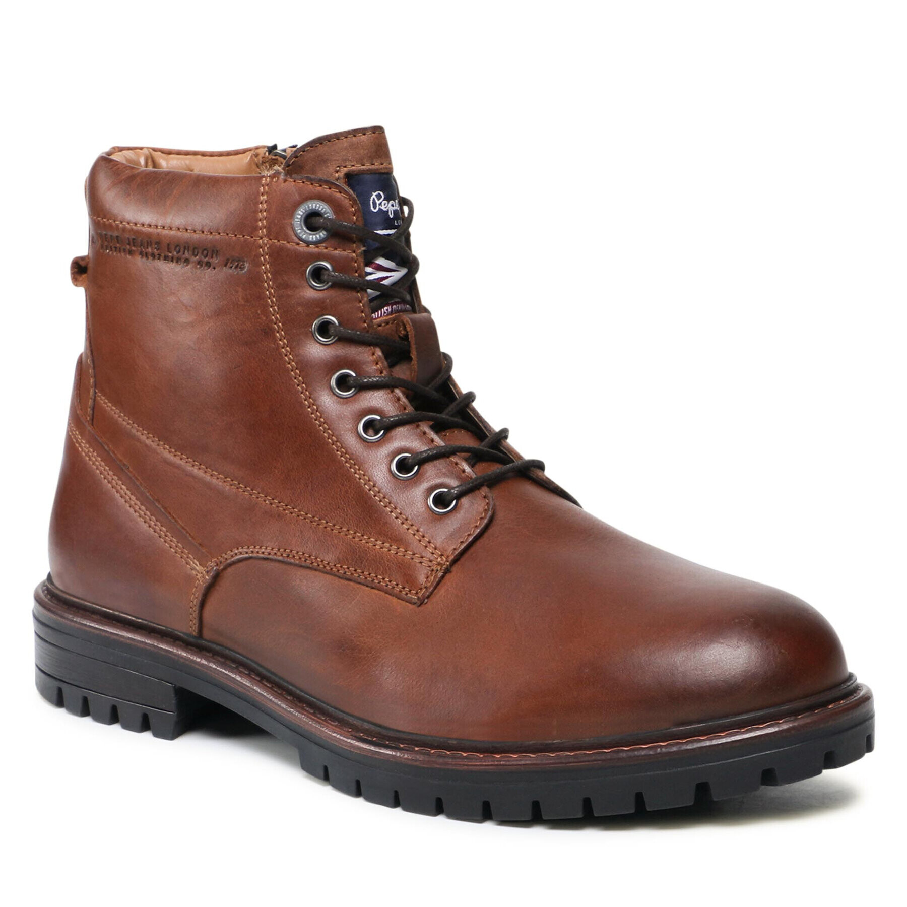 Pepe Jeans Туристически oбувки Ned Boot Lth WarmPMS50215 Кафяв - Pepit.bg