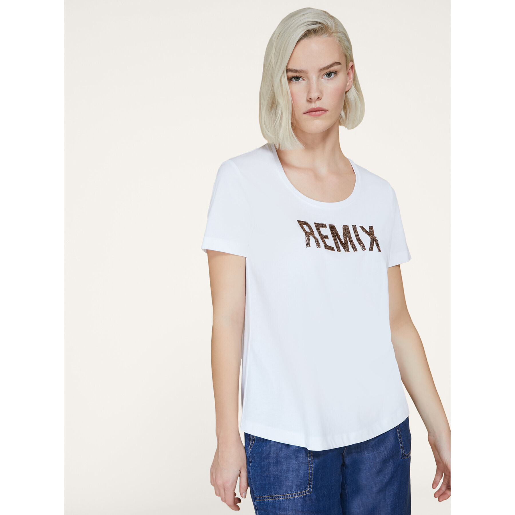 Persona by Marina Rinaldi Тишърт Varieta 1972080 Бял Regular Fit - Pepit.bg