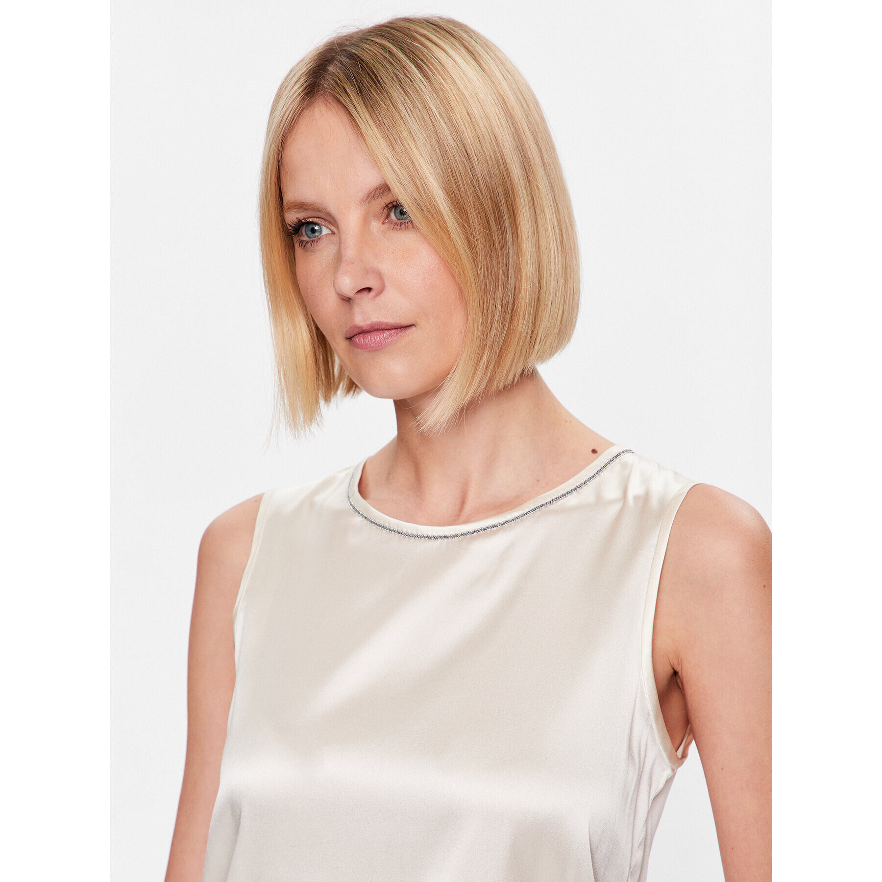 Peserico Блуза S08893D Екрю Regular Fit - Pepit.bg