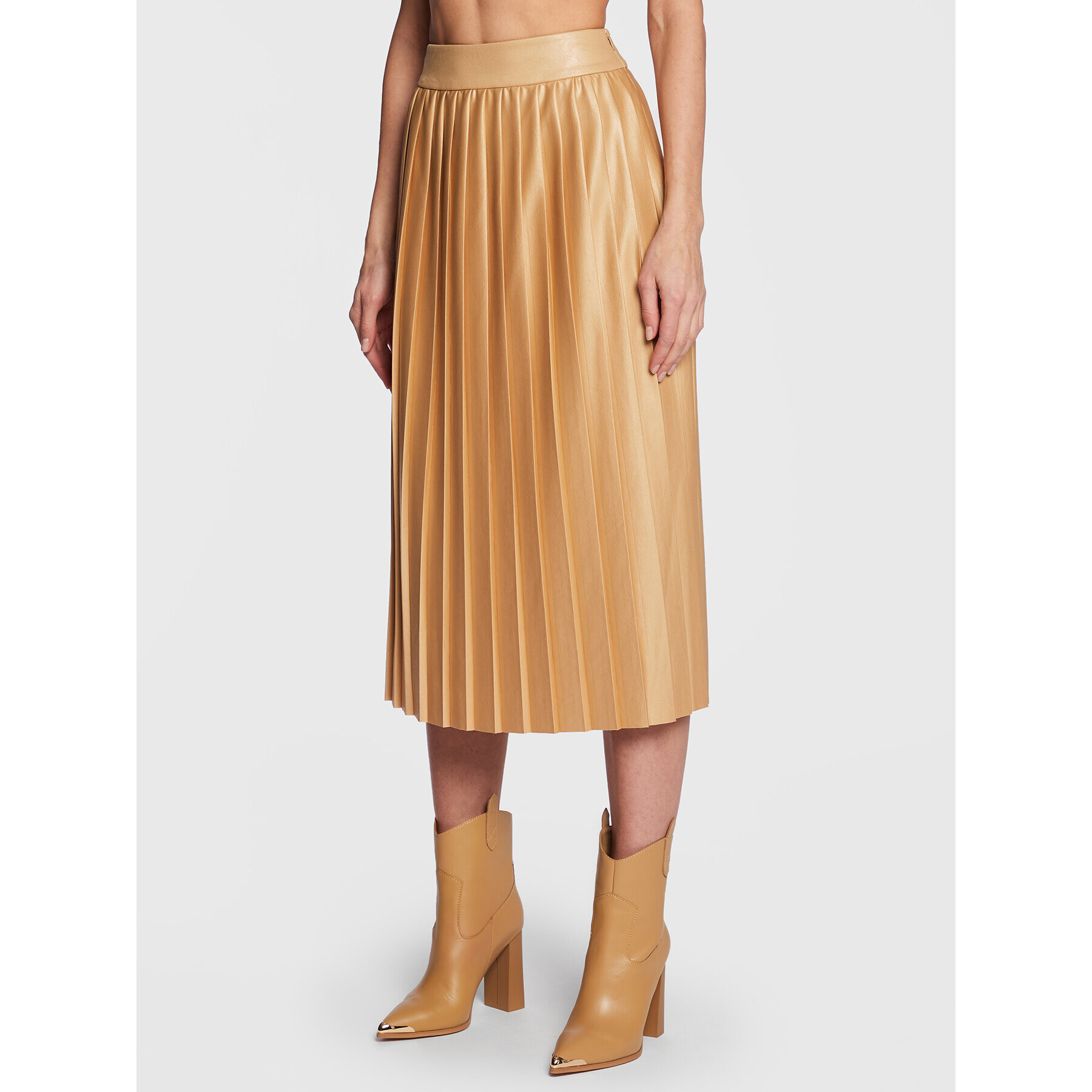 Peserico Easy Плисирана пола M05489P1 Бежов Regular Fit - Pepit.bg