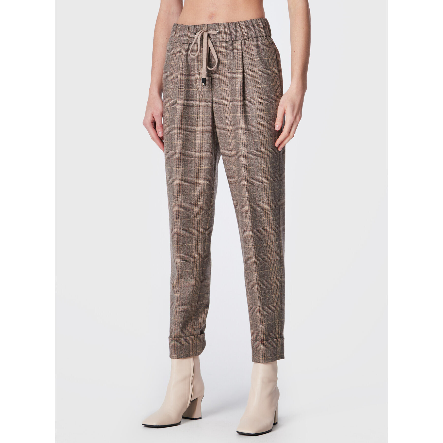 Peserico Easy Текстилни панталони M04785 08586 Бежов Regular Fit - Pepit.bg
