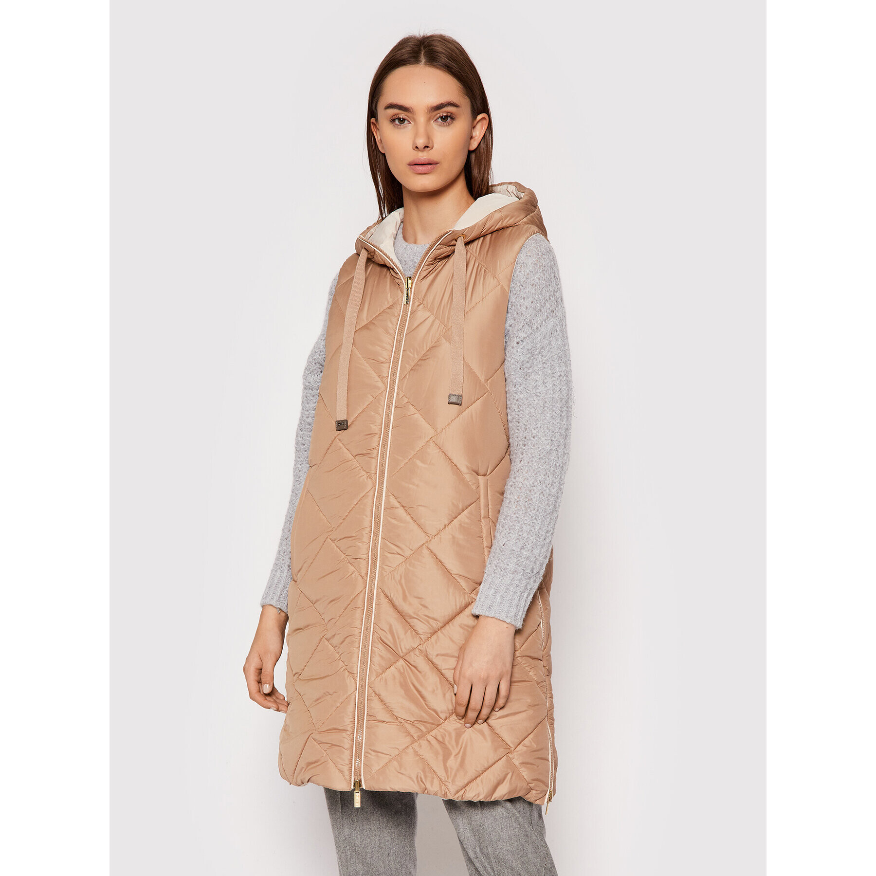 Peserico Елек S23280 Бежов Regular Fit - Pepit.bg