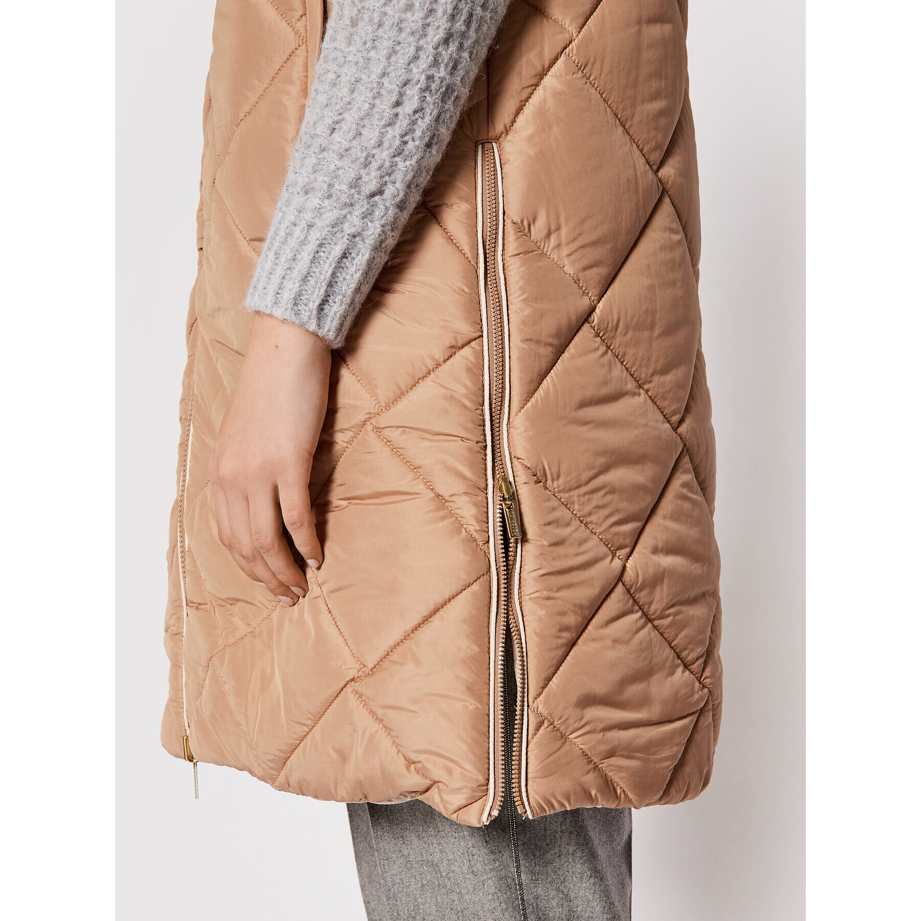 Peserico Елек S23280 Бежов Regular Fit - Pepit.bg