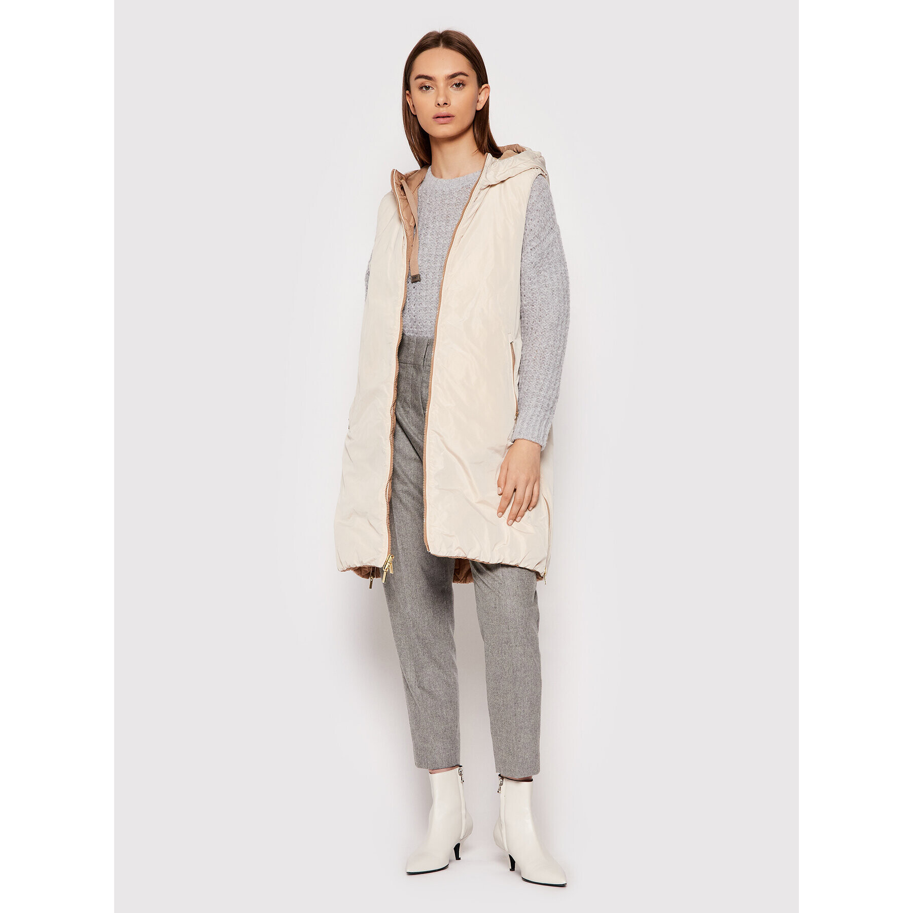 Peserico Елек S23280 Бежов Regular Fit - Pepit.bg