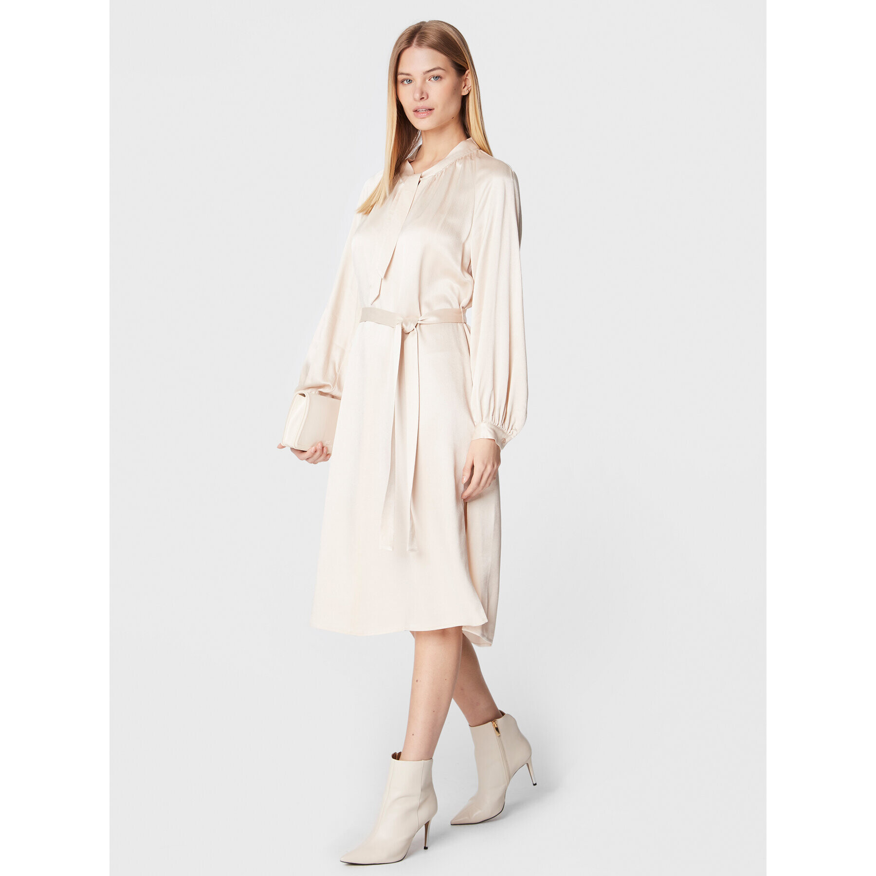 Peserico Ежедневна рокля S02183A Екрю Regular Fit - Pepit.bg