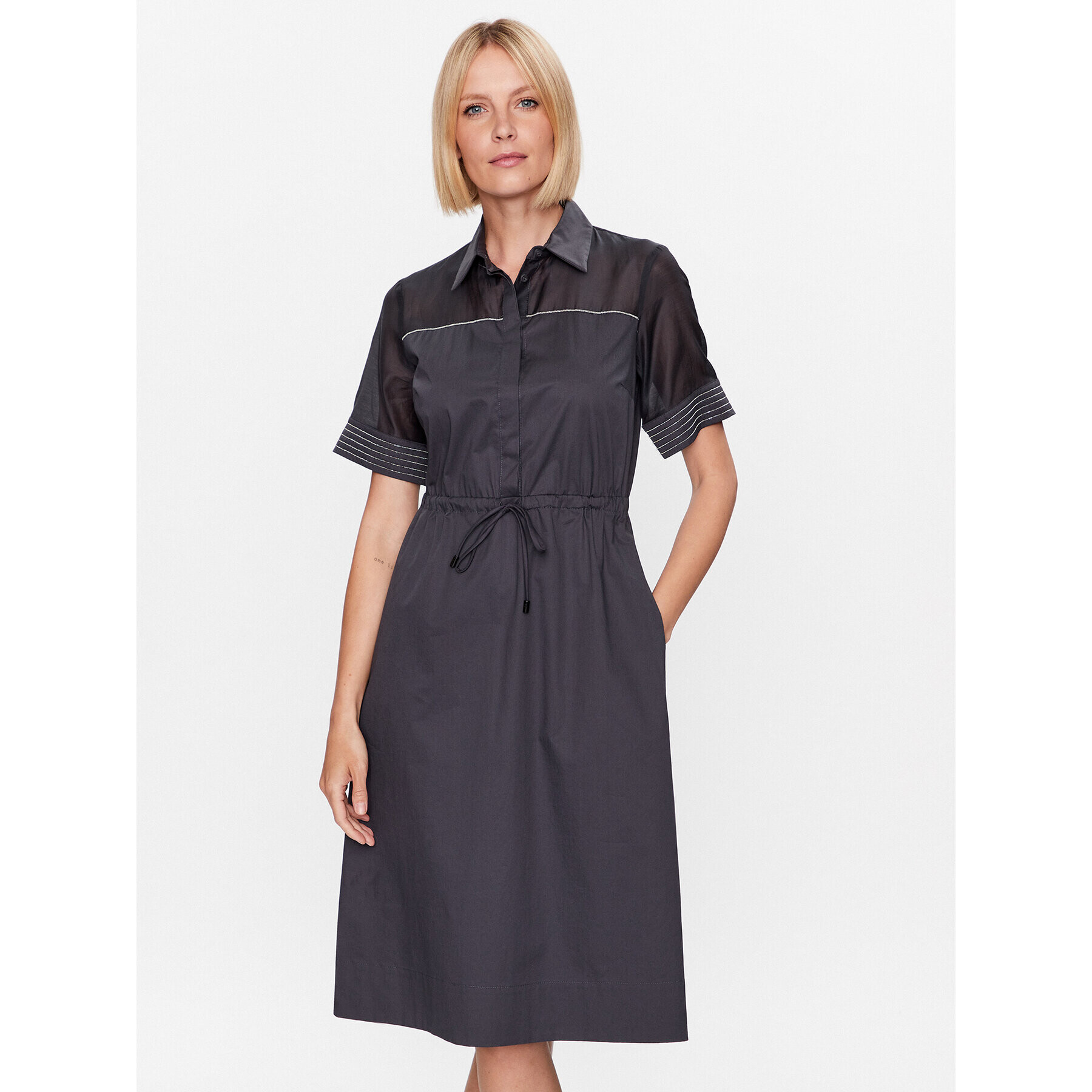 Peserico Ежедневна рокля S02380 Сив Regular Fit - Pepit.bg