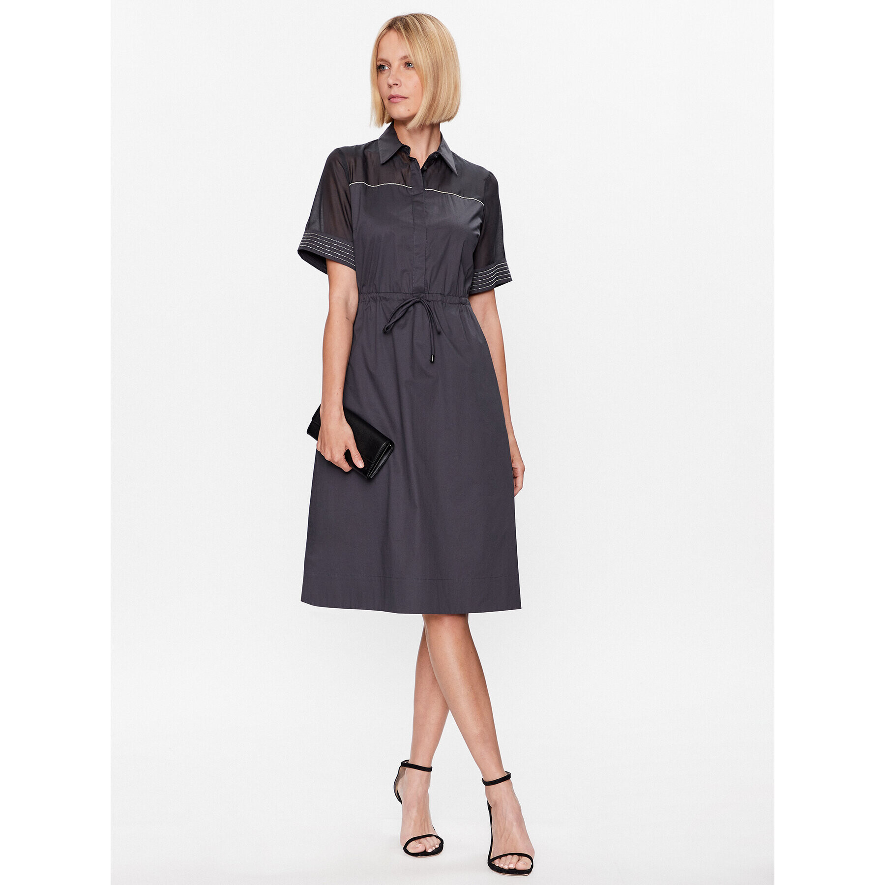 Peserico Ежедневна рокля S02380 Сив Regular Fit - Pepit.bg