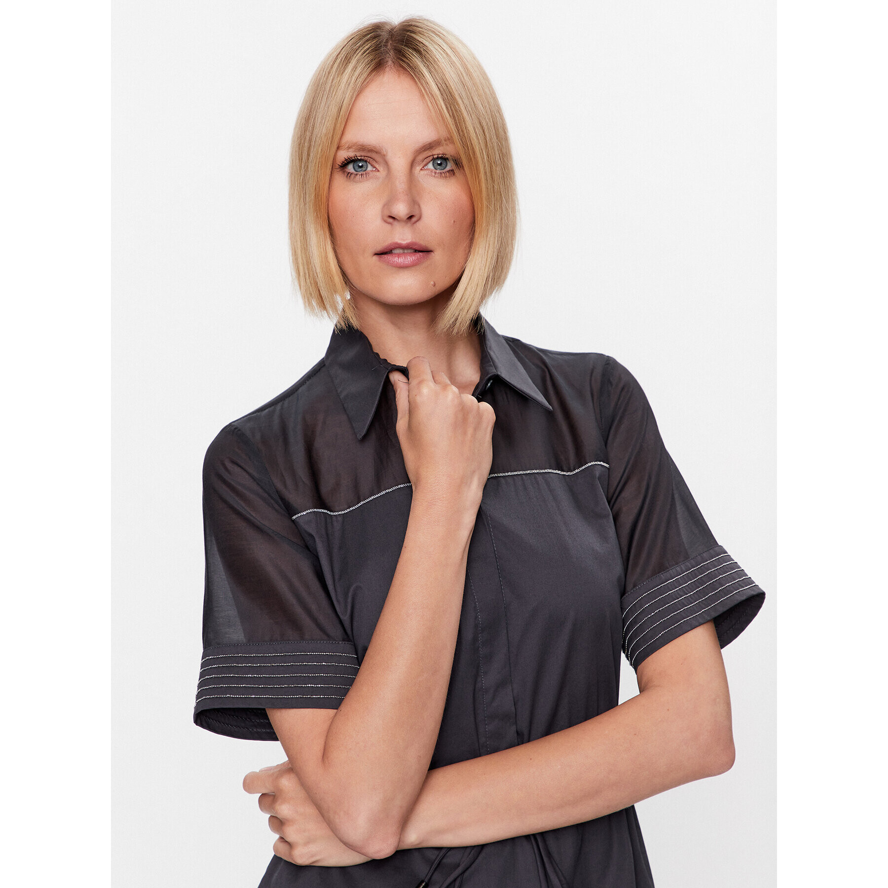 Peserico Ежедневна рокля S02380 Сив Regular Fit - Pepit.bg