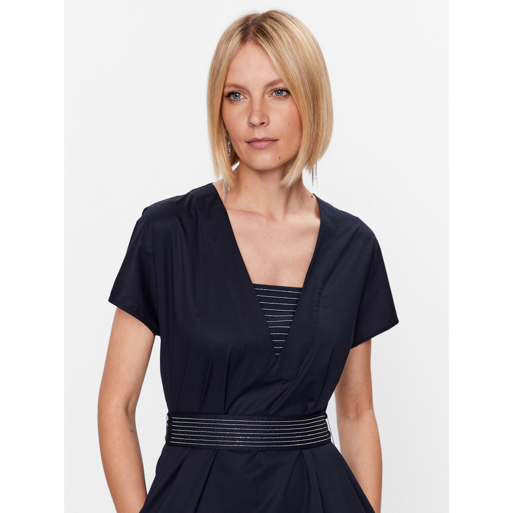 Peserico Ежедневна рокля S02893A Тъмносин Regular Fit - Pepit.bg