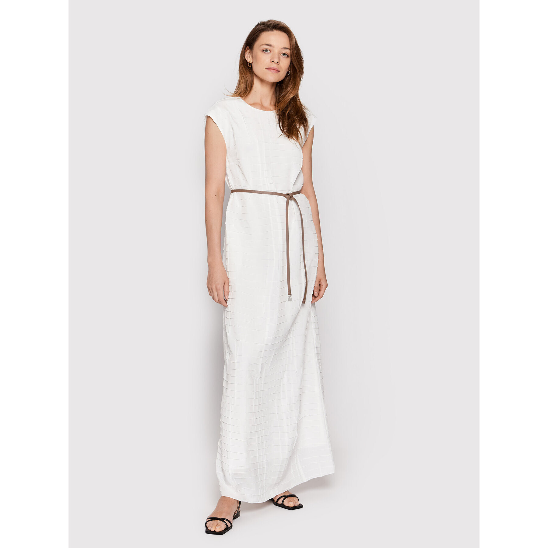 Peserico Ежедневна рокля E0246400PA Бял Regular Fit - Pepit.bg