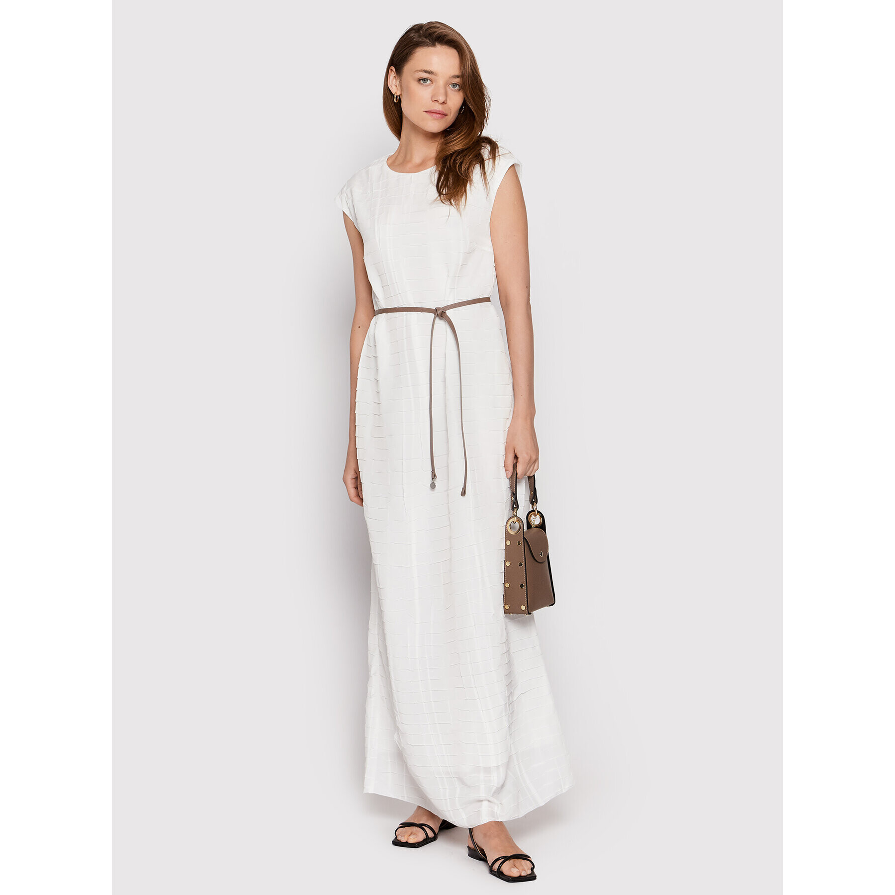Peserico Ежедневна рокля E0246400PA Бял Regular Fit - Pepit.bg