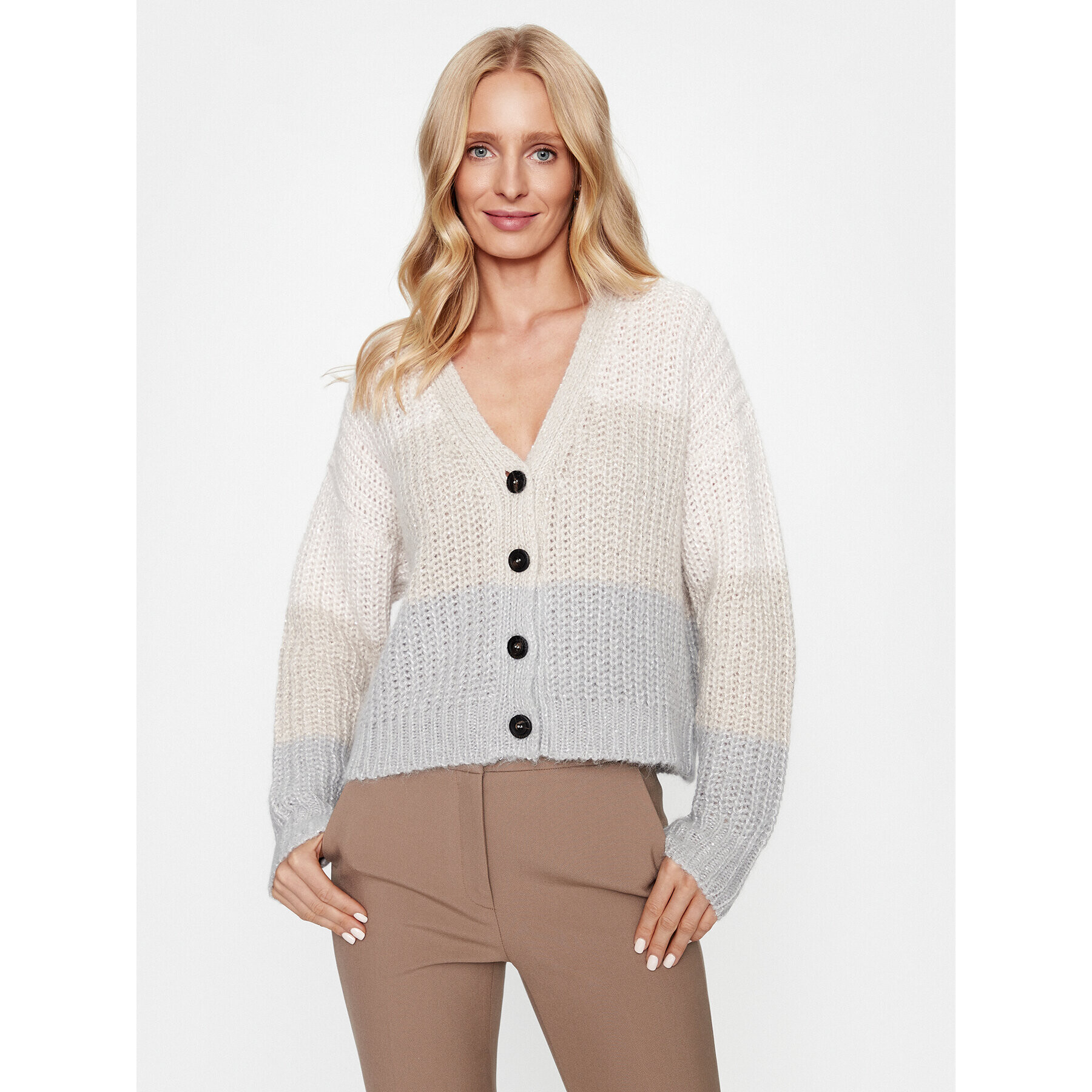 Peserico Кардиган S99042F03 Бежов Regular Fit - Pepit.bg