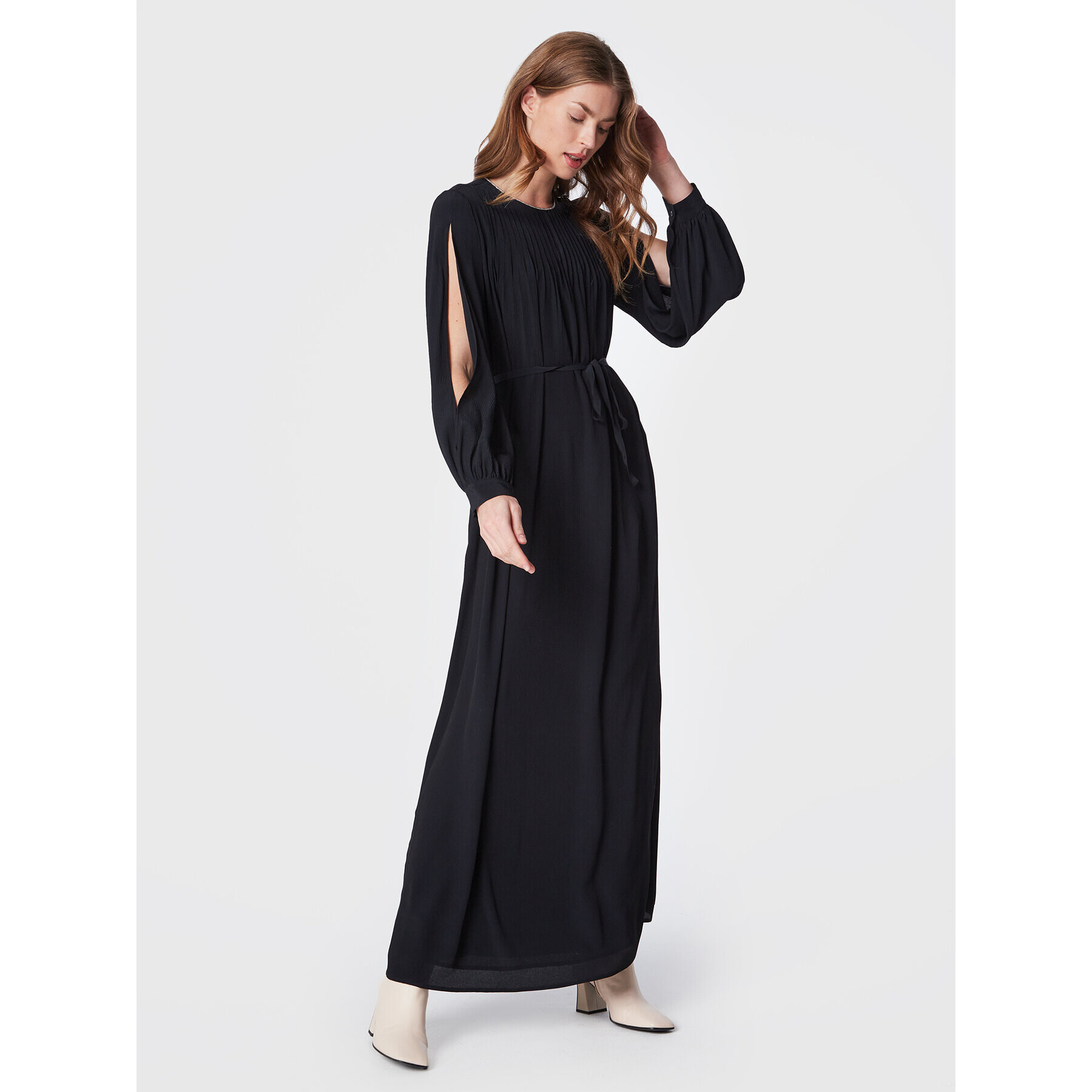 Peserico Коктейлна рокля E02361A Тъмносин Regular Fit - Pepit.bg