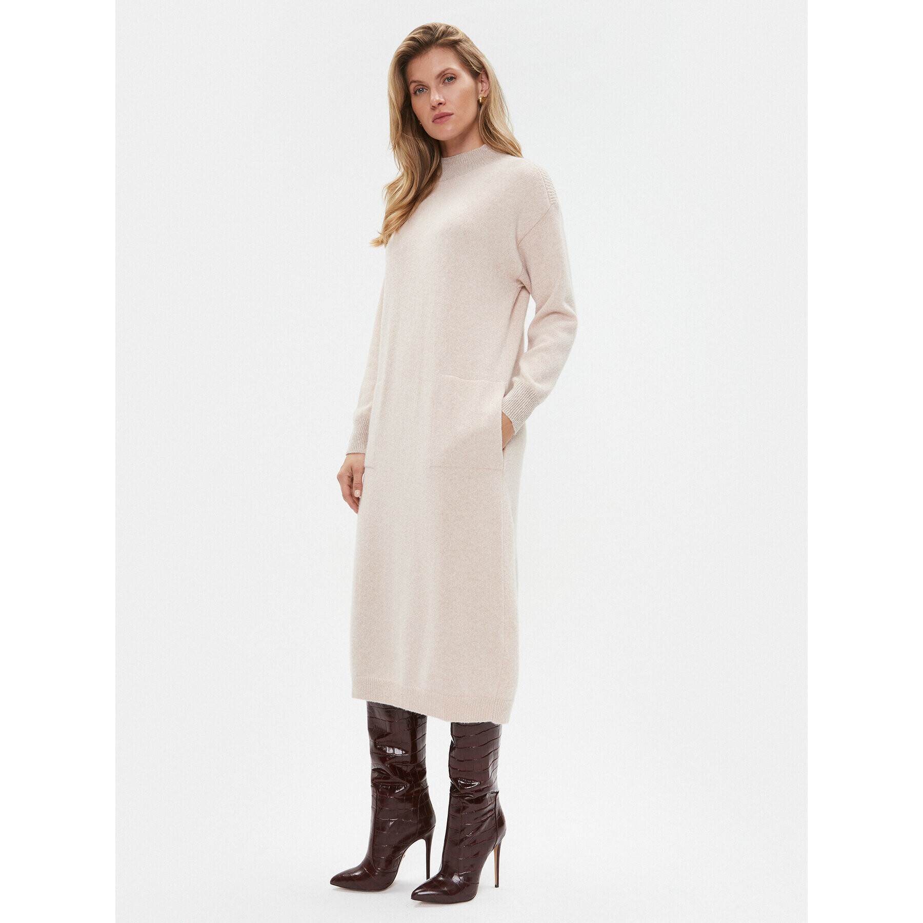 Peserico Плетена рокля S92217F07 Бежов Regular Fit - Pepit.bg