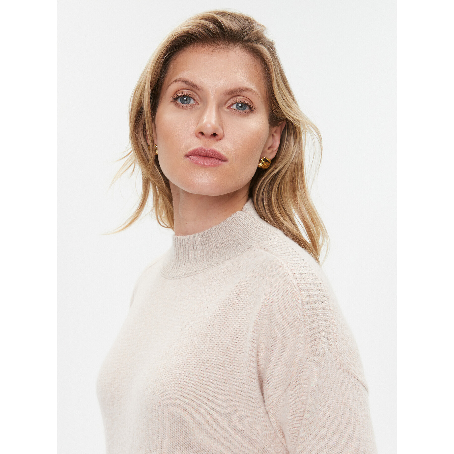 Peserico Плетена рокля S92217F07 Бежов Regular Fit - Pepit.bg