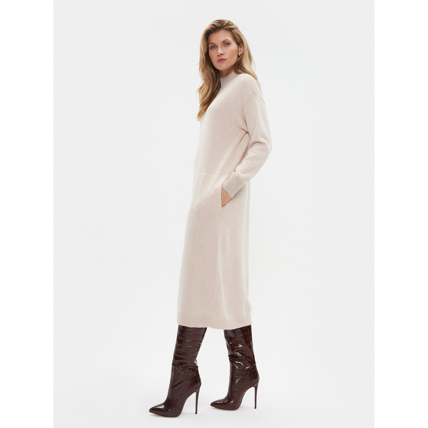 Peserico Плетена рокля S92217F07 Бежов Regular Fit - Pepit.bg