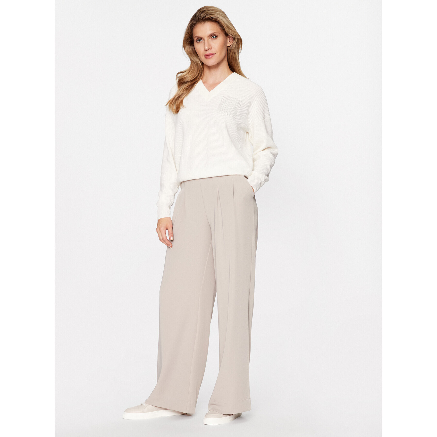 Peserico Пуловер S99061F12 Екрю Regular Fit - Pepit.bg