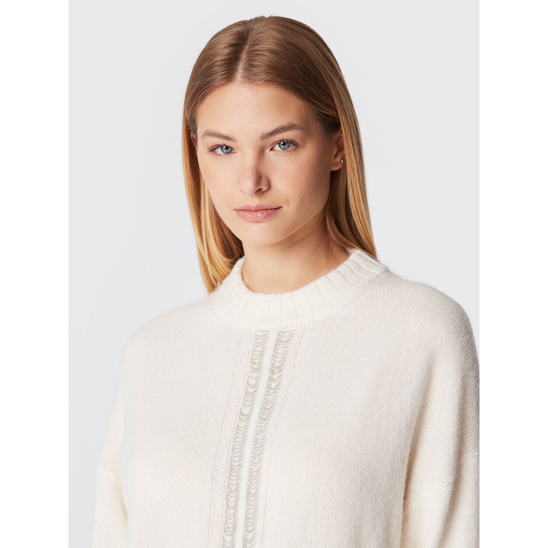 Peserico Пуловер S99299F07 Екрю Relaxed Fit - Pepit.bg