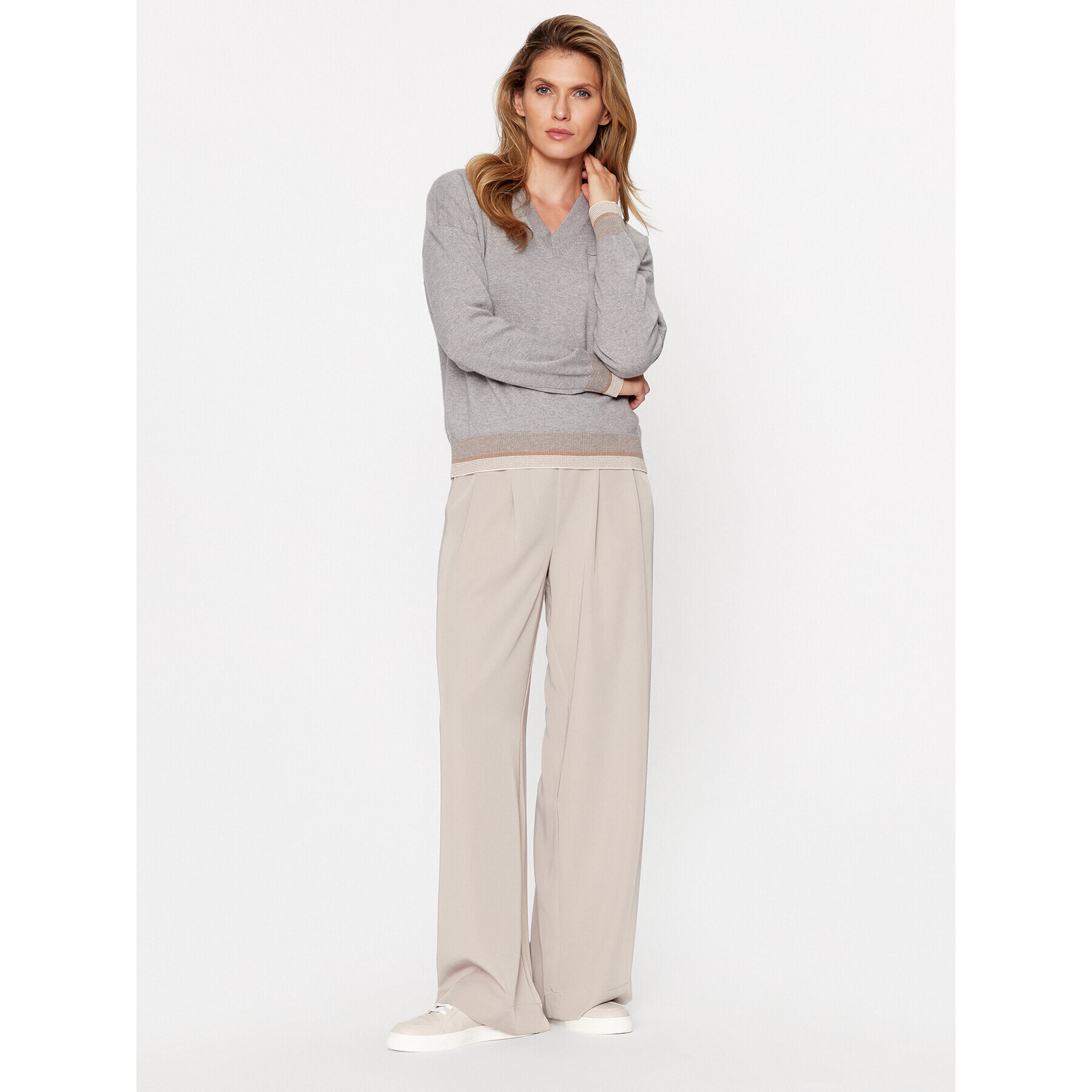 Peserico Пуловер S99496F12K Сив Regular Fit - Pepit.bg