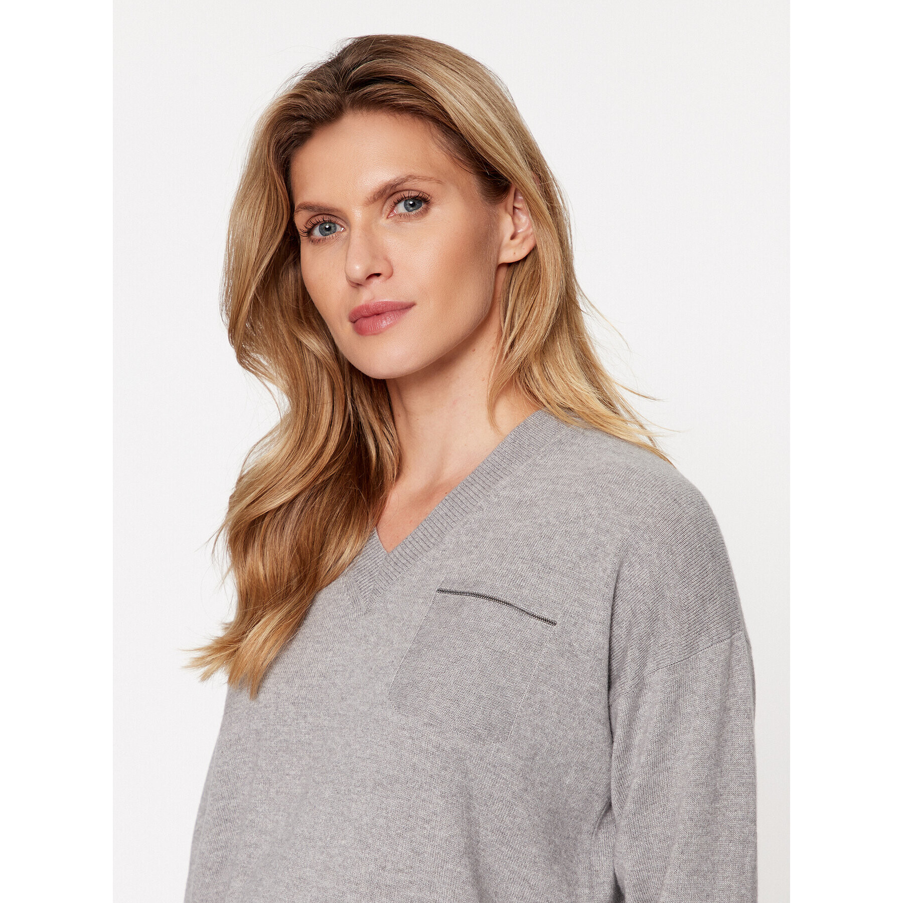 Peserico Пуловер S99496F12K Сив Regular Fit - Pepit.bg