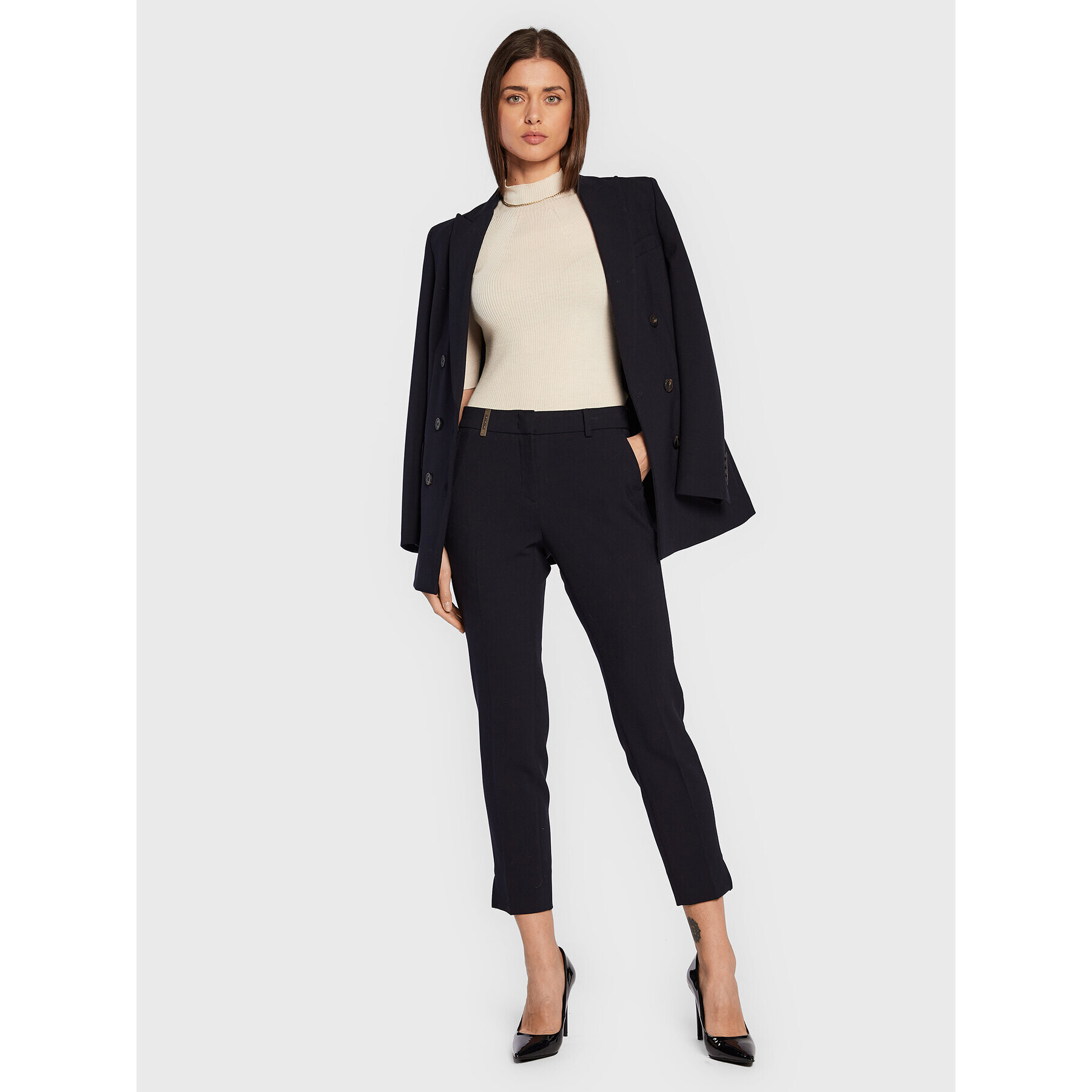 Peserico Пуловер S99681F18 Екрю Slim Fit - Pepit.bg