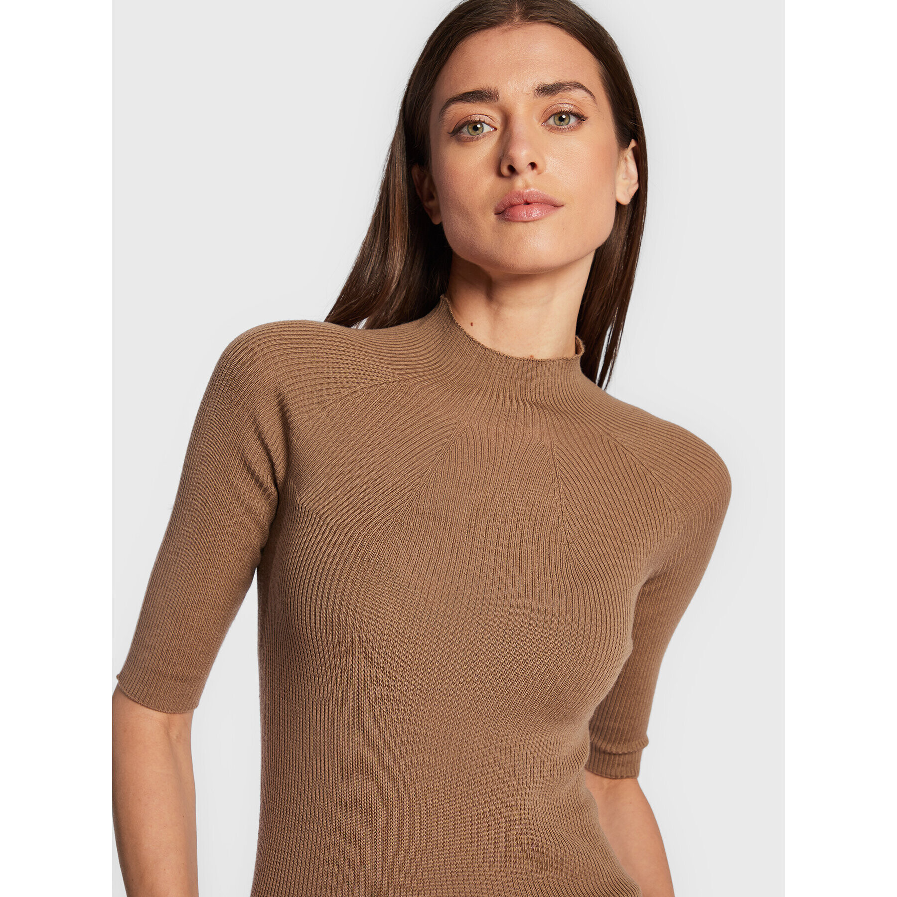 Peserico Пуловер S99681F18 Кафяв Slim Fit - Pepit.bg