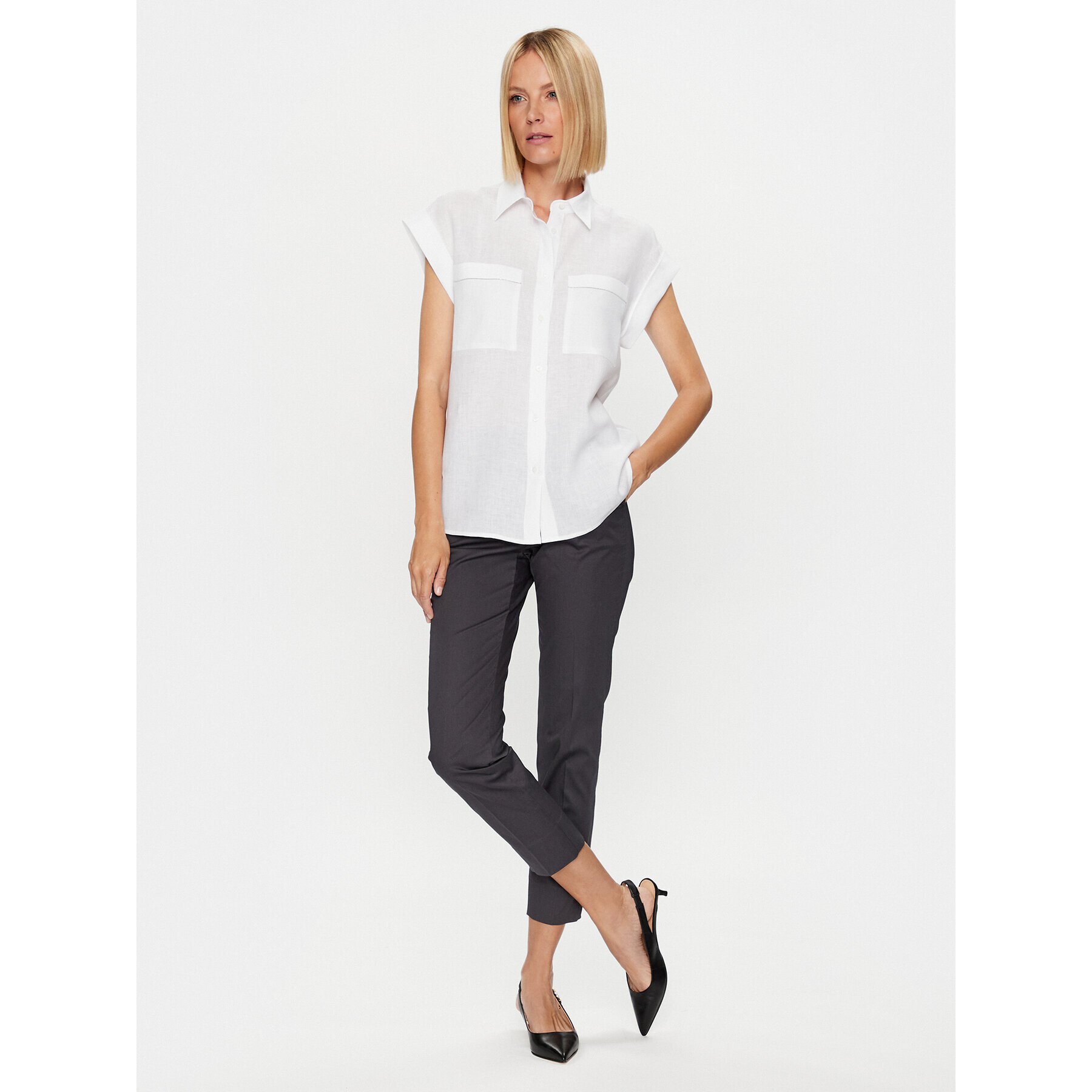 Peserico Риза S06263 Бял Relaxed Fit - Pepit.bg
