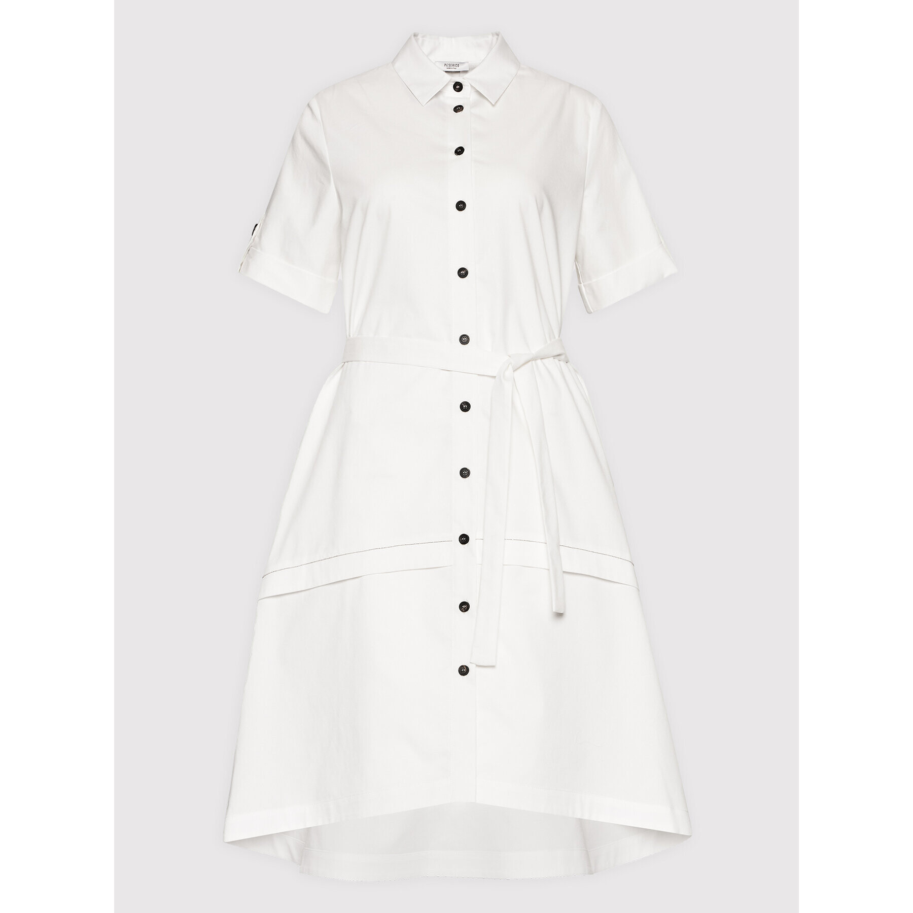 Peserico Рокля тип риза S02701A Бял Regular Fit - Pepit.bg