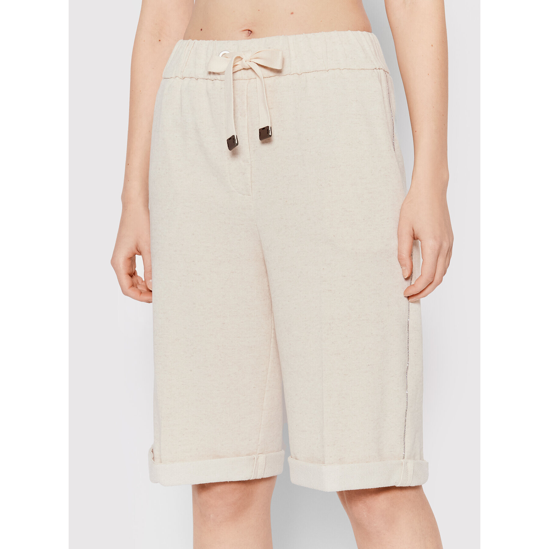 Peserico Шорти от плат P04032J0 Бежов Regular Fit - Pepit.bg