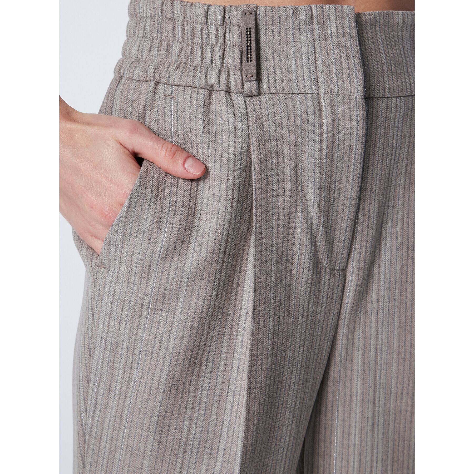 Peserico Текстилни панталони E04806 Бежов Regular Fit - Pepit.bg