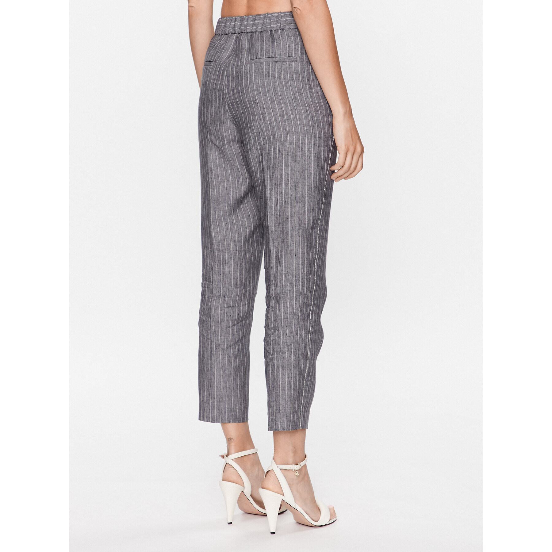 Peserico Текстилни панталони P04072 Сив Regular Fit - Pepit.bg