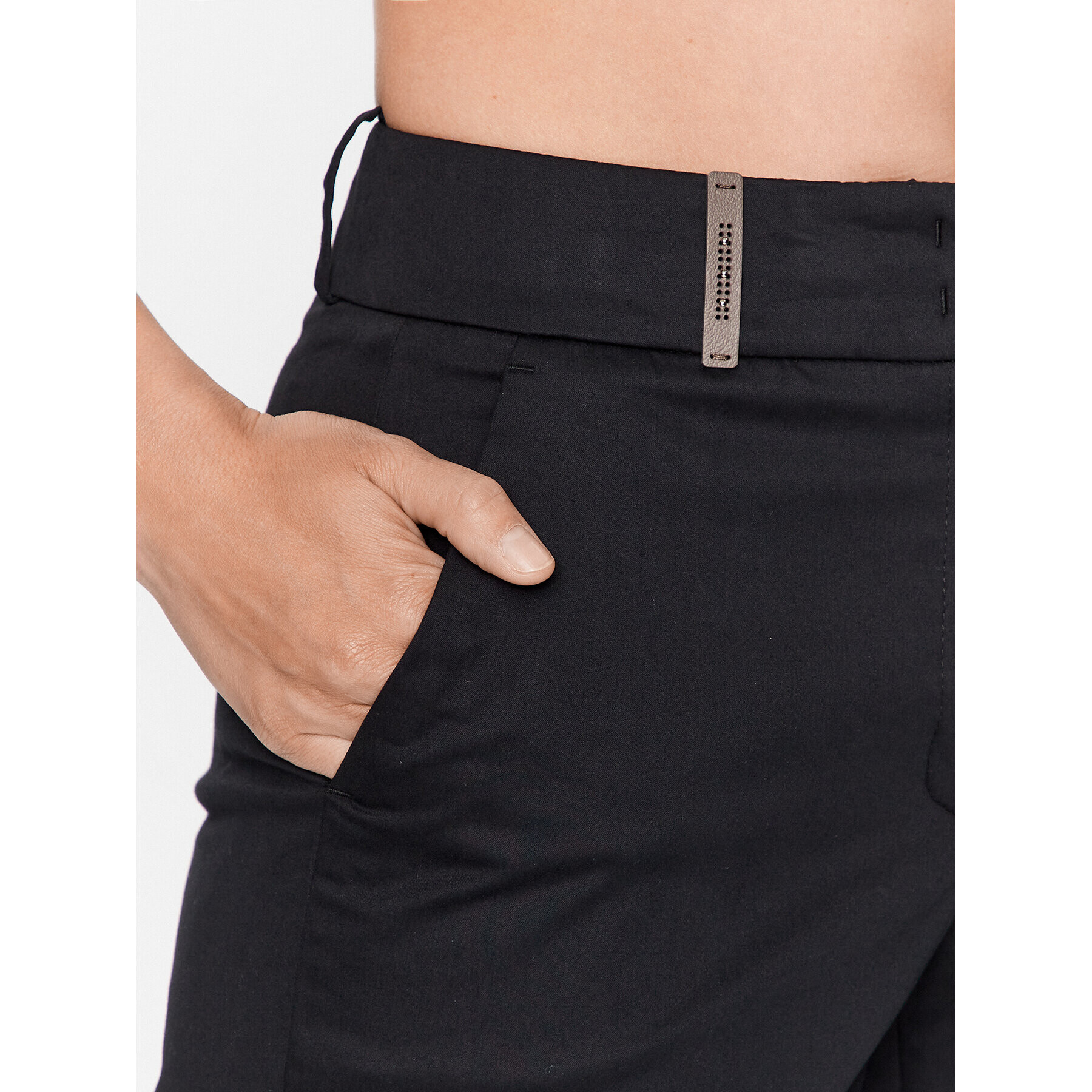 Peserico Текстилни панталони P04629 Черен Regular Fit - Pepit.bg