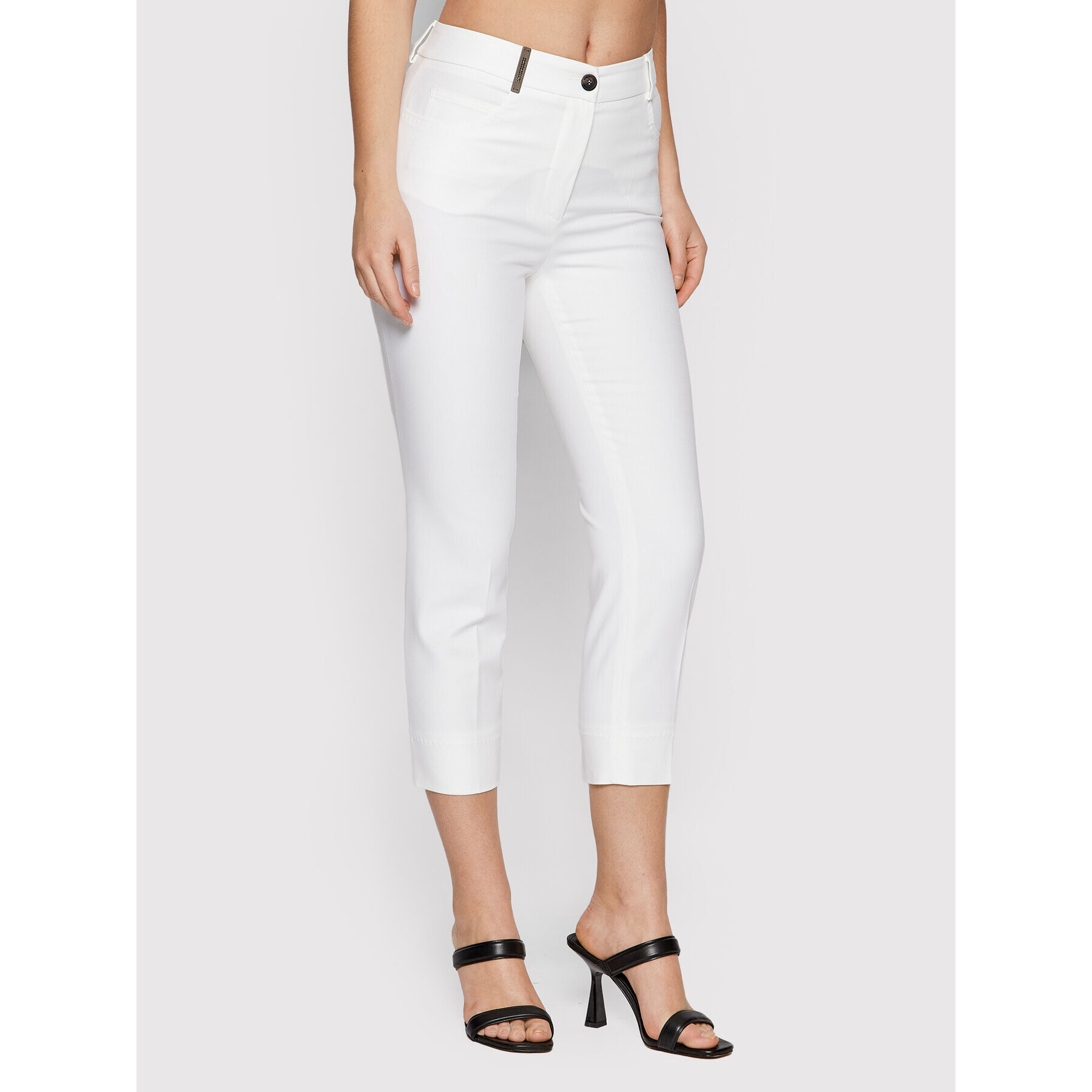 Peserico Текстилни панталони P04855J0 Бял Regular Fit - Pepit.bg